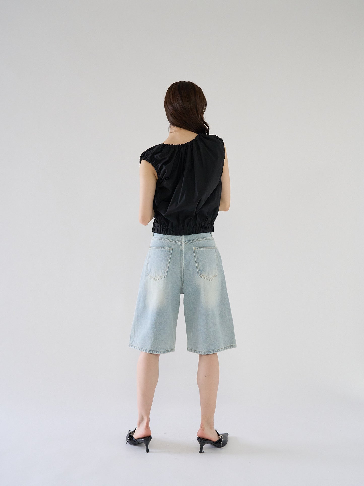 loose cotton half pants