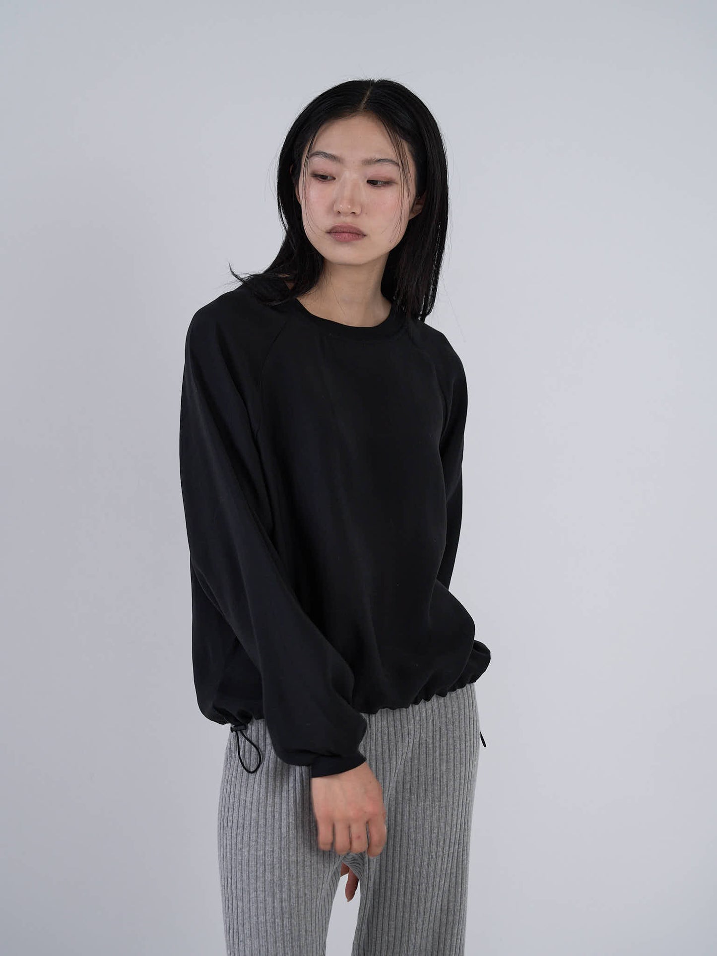 sheer sweat pullover