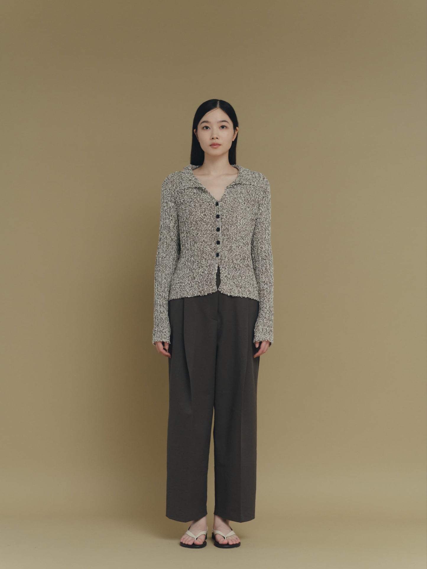 wide tucked pants