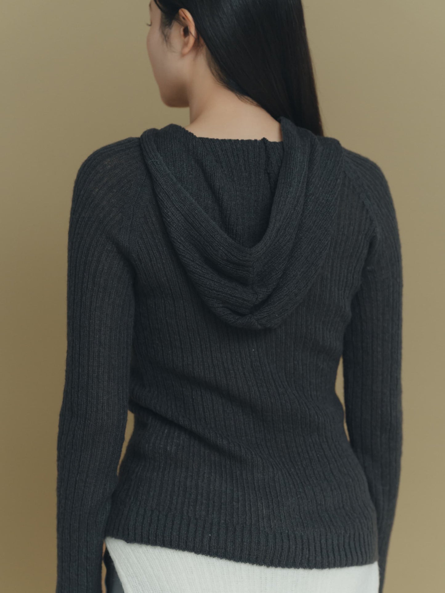 hooded cardigan