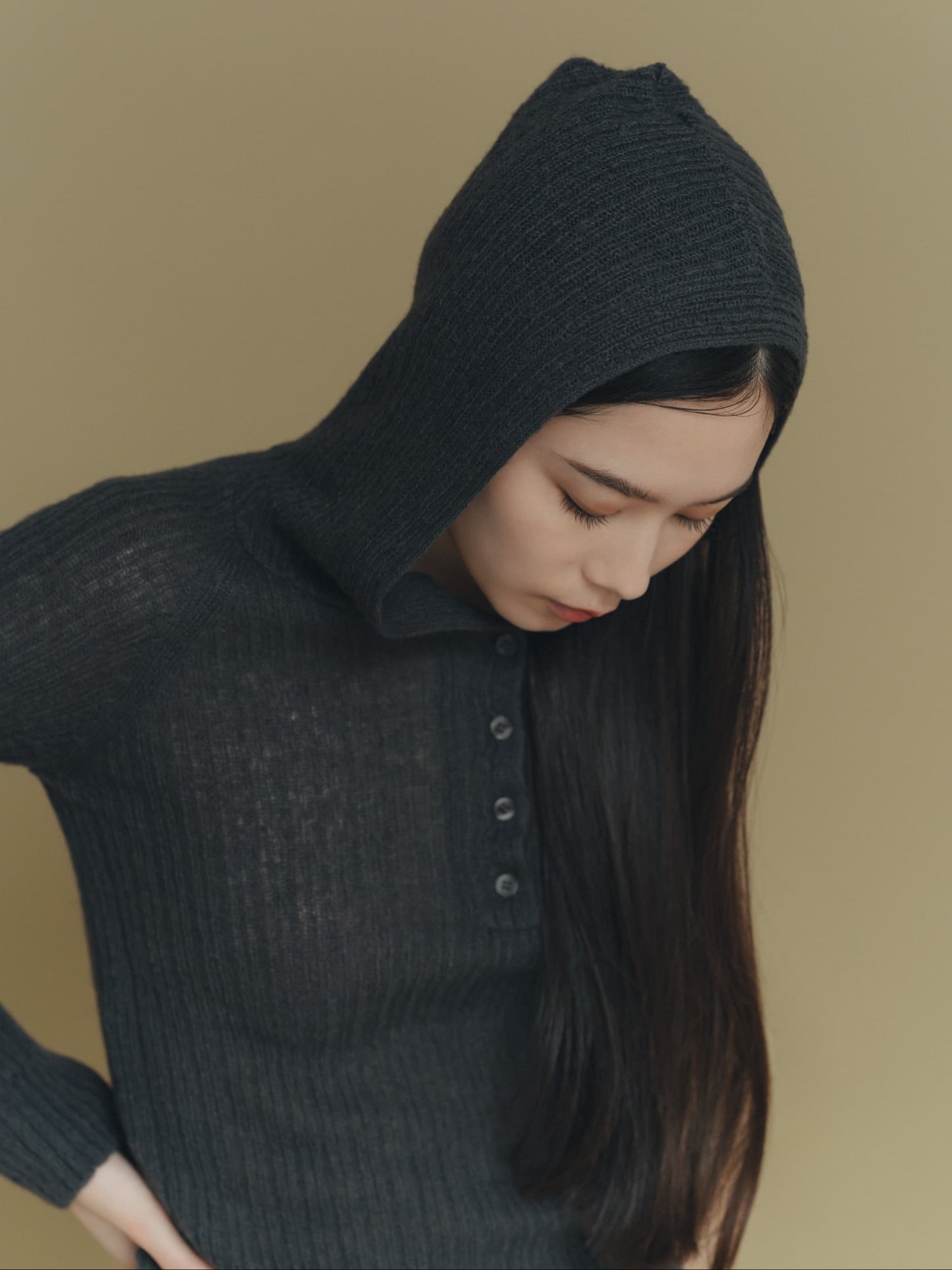 hooded cardigan
