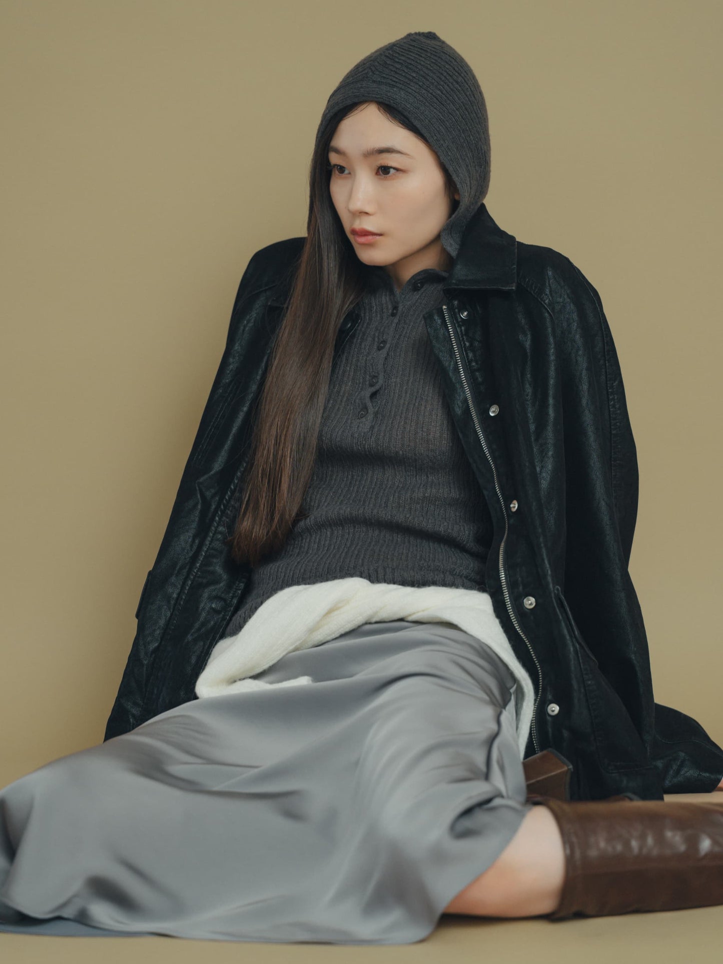 hooded cardigan