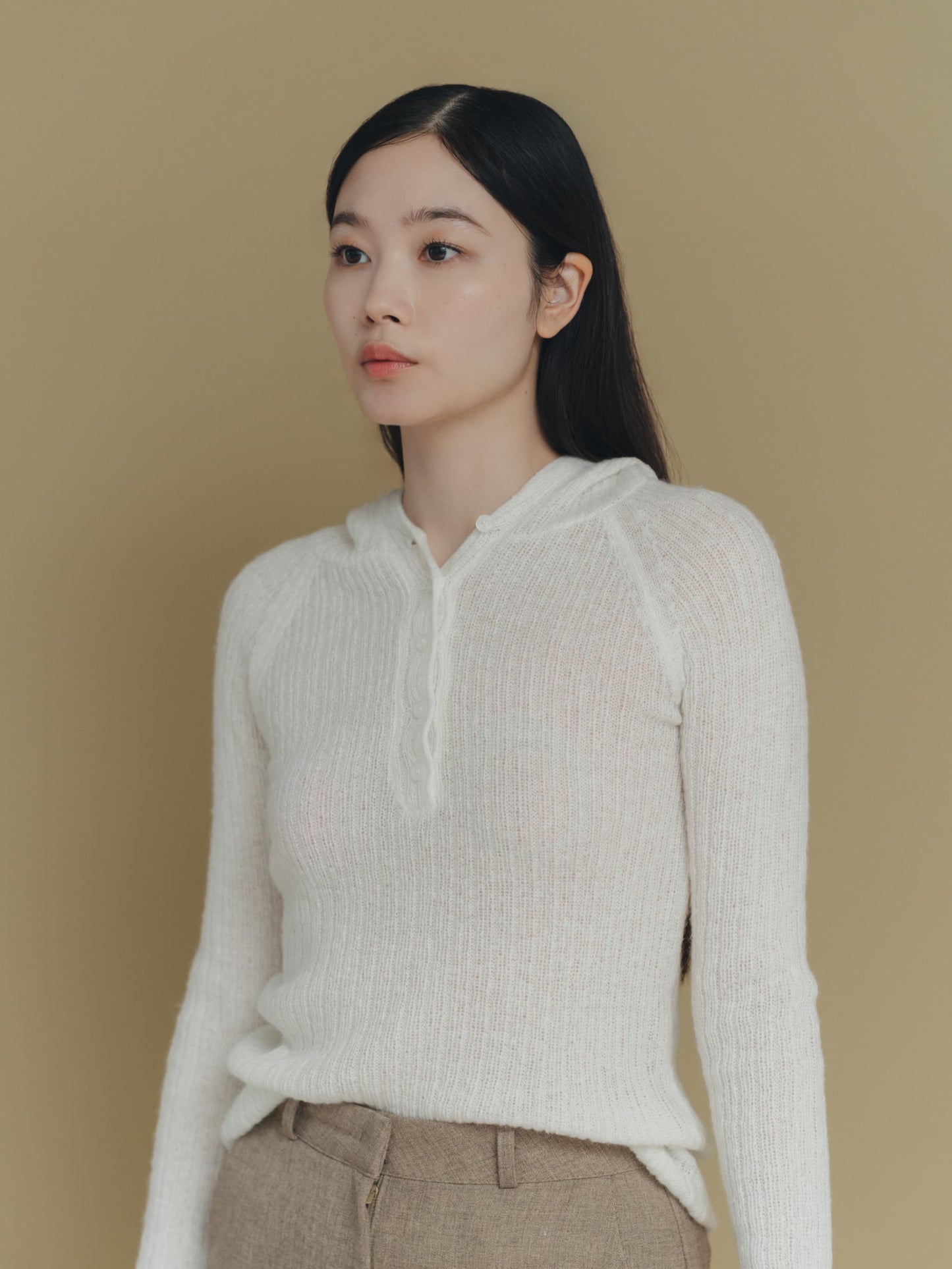hooded cardigan