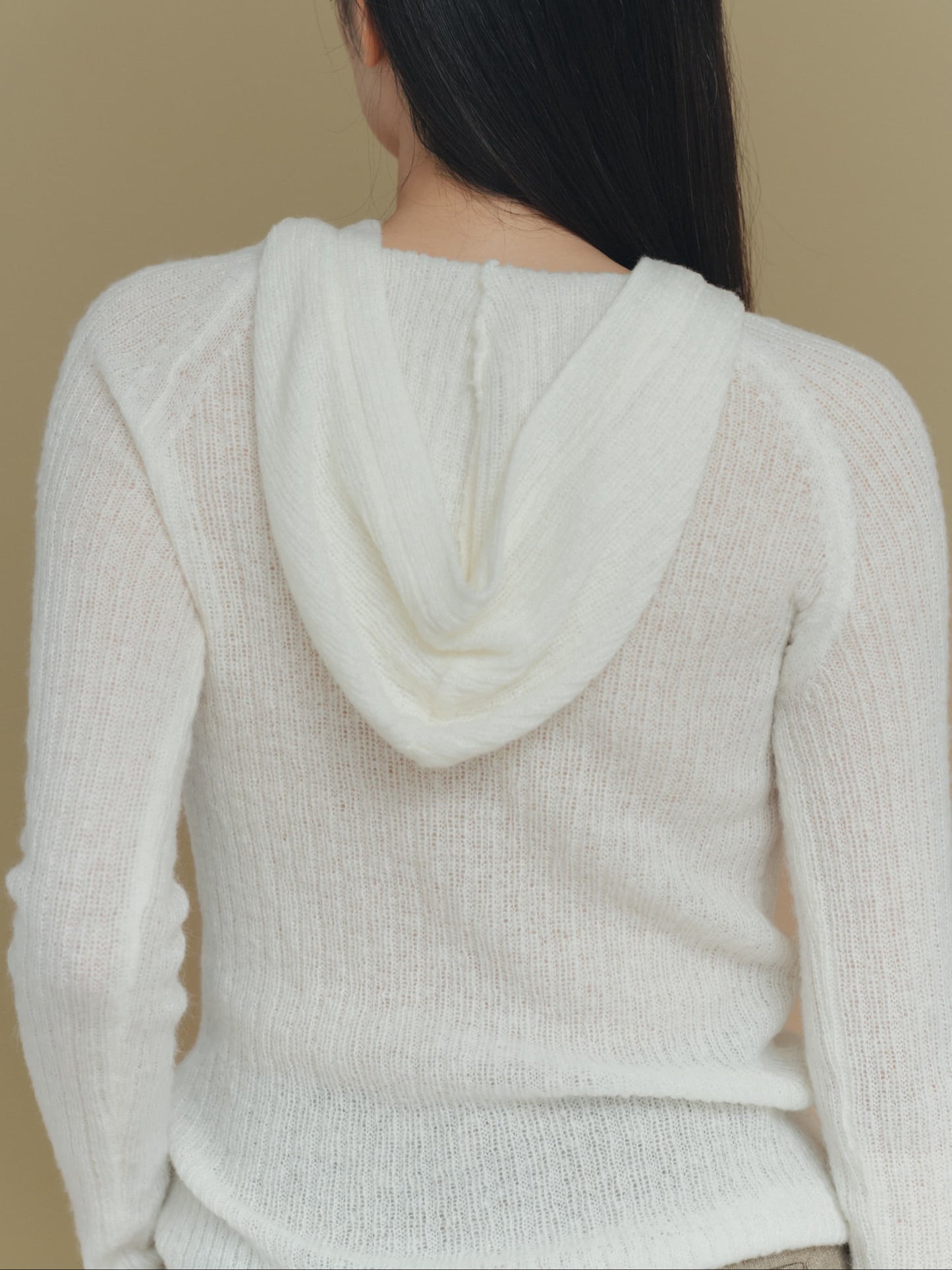 hooded cardigan