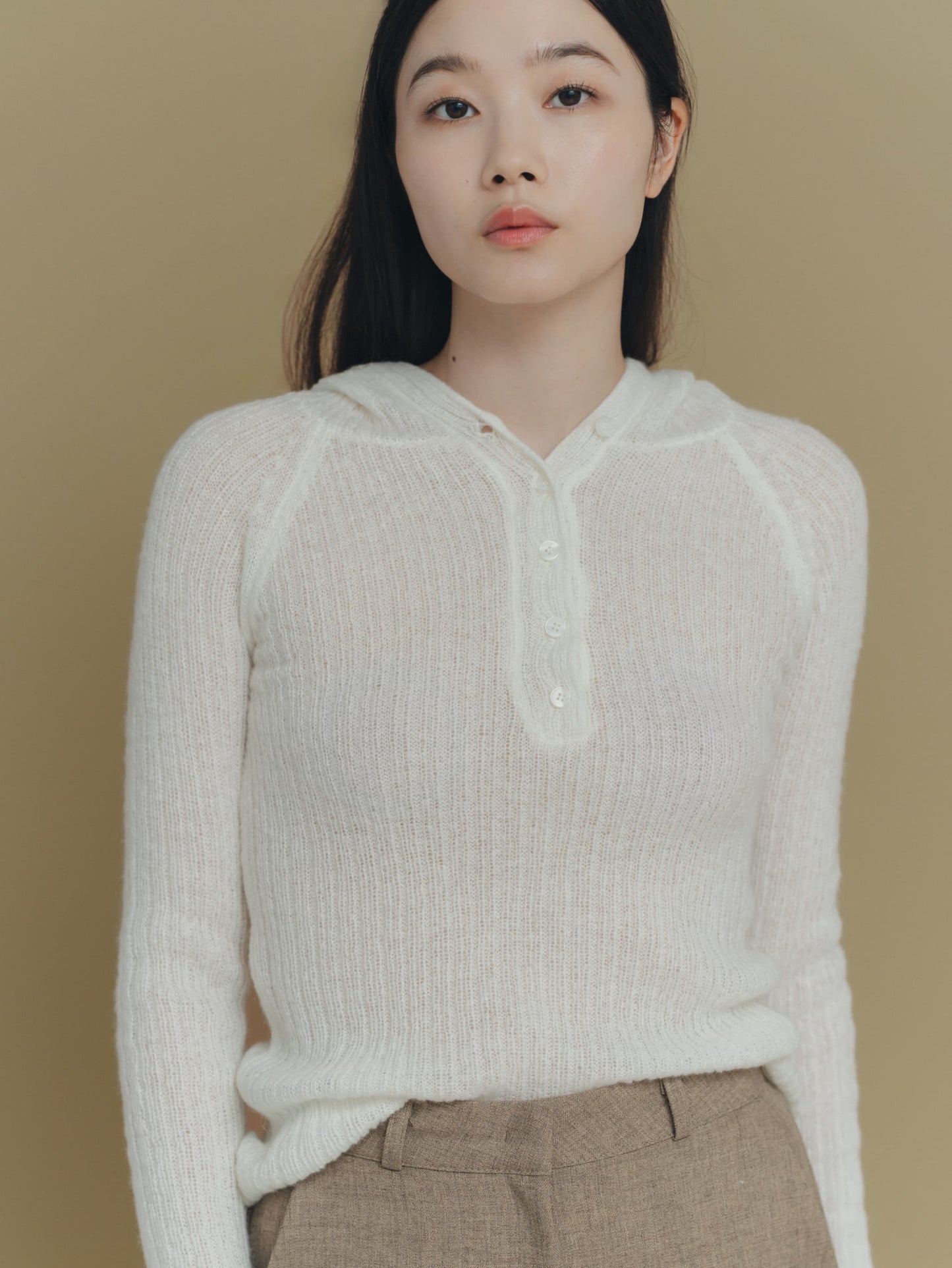 hooded cardigan
