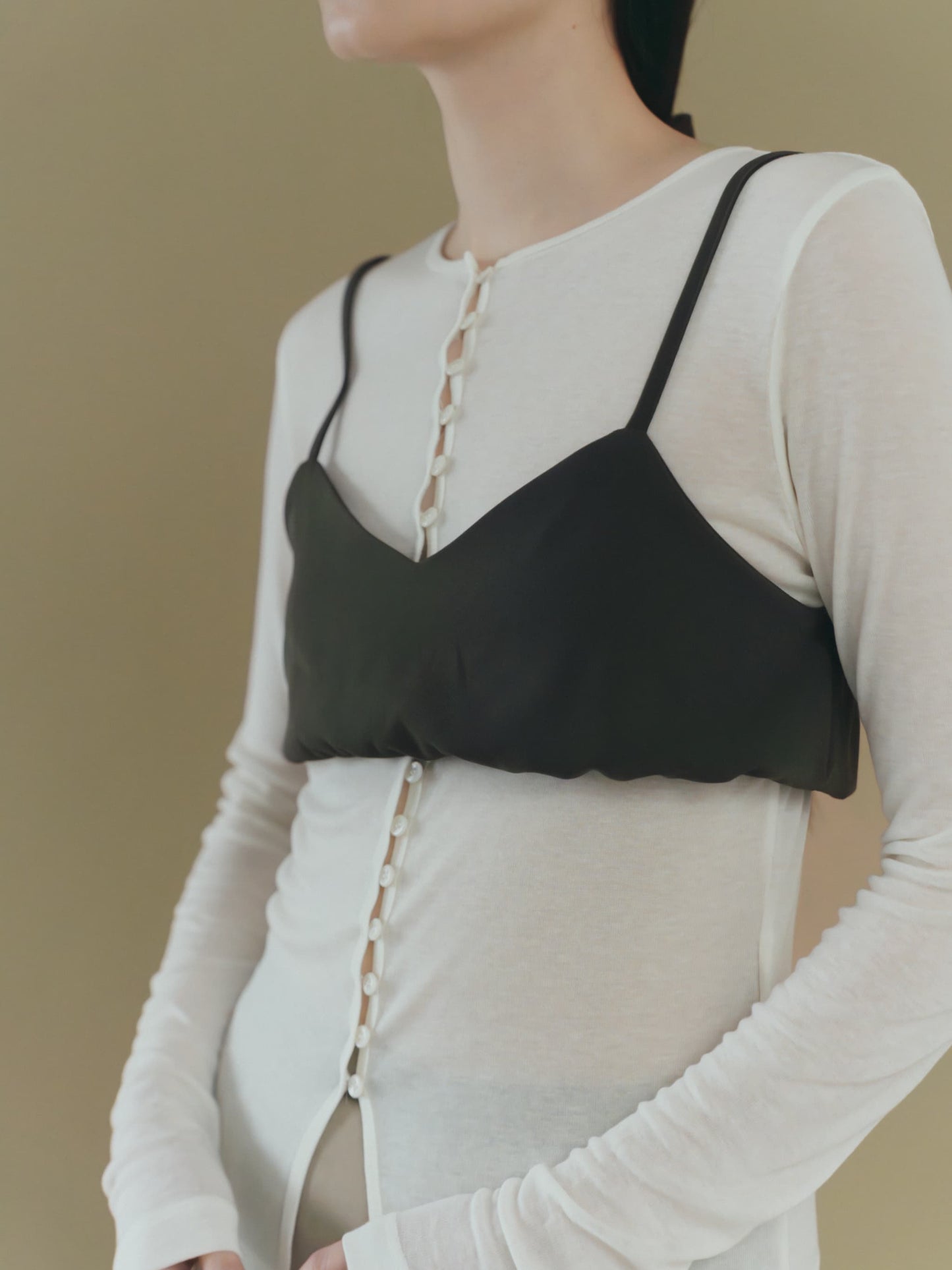 cream bustier