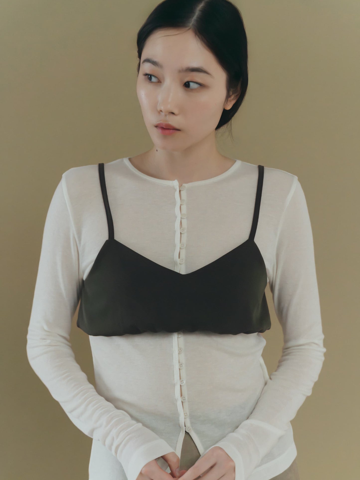 cream bustier