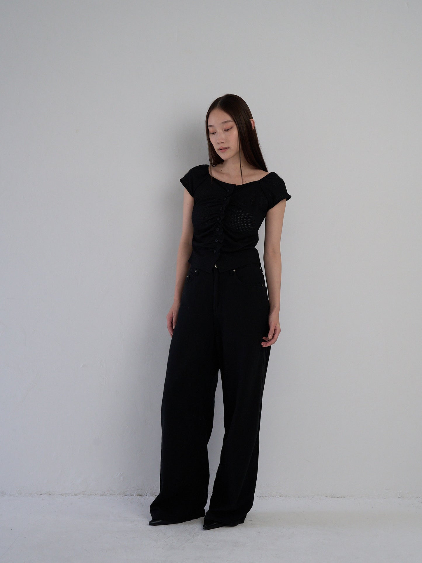 frill waffle knit