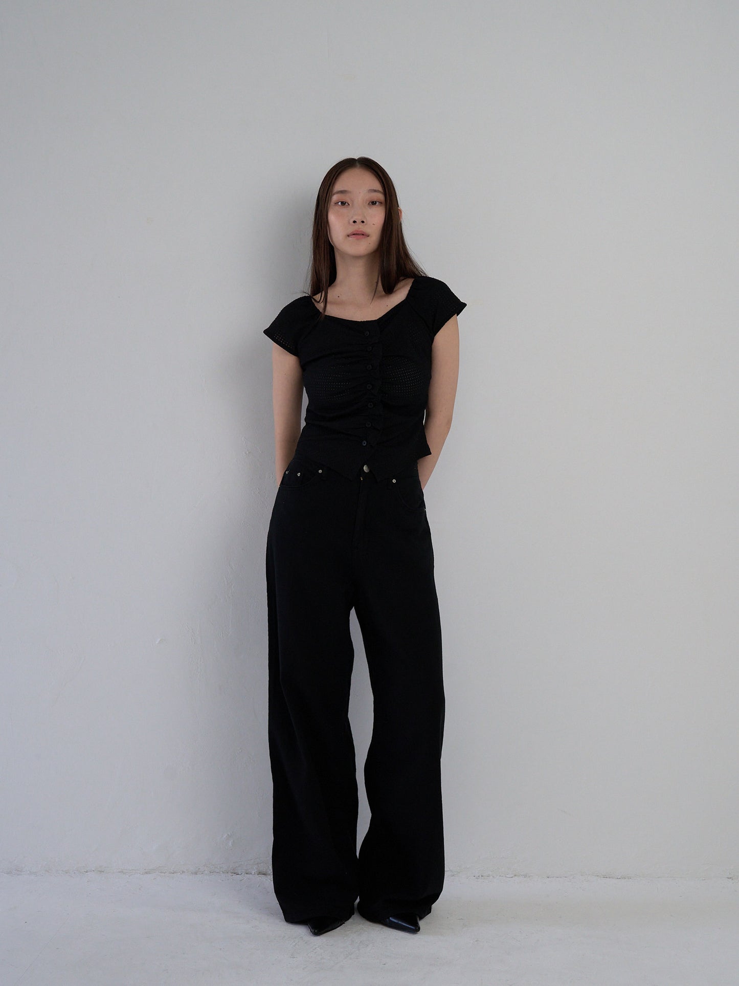 frill waffle knit