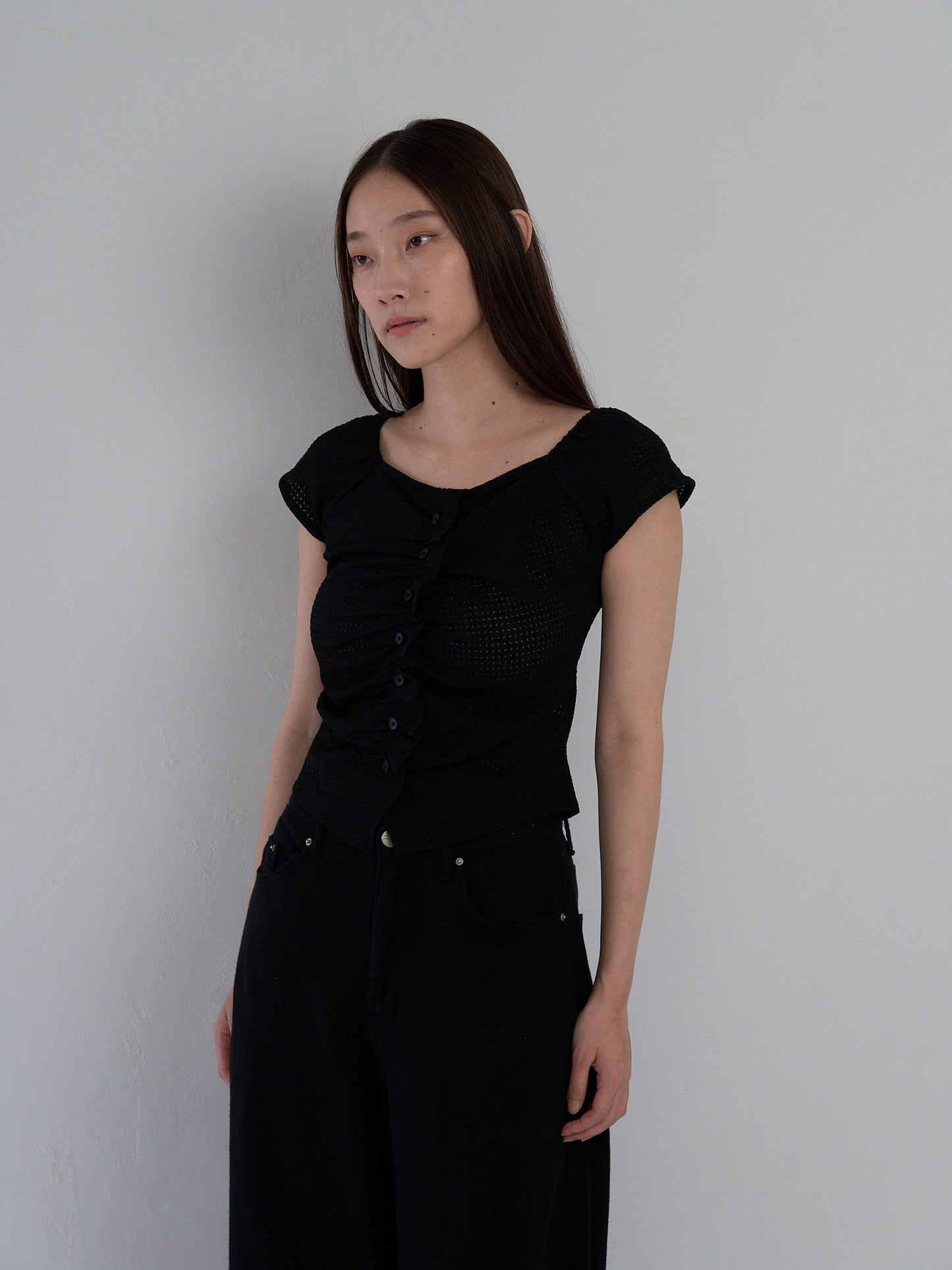 frill waffle knit