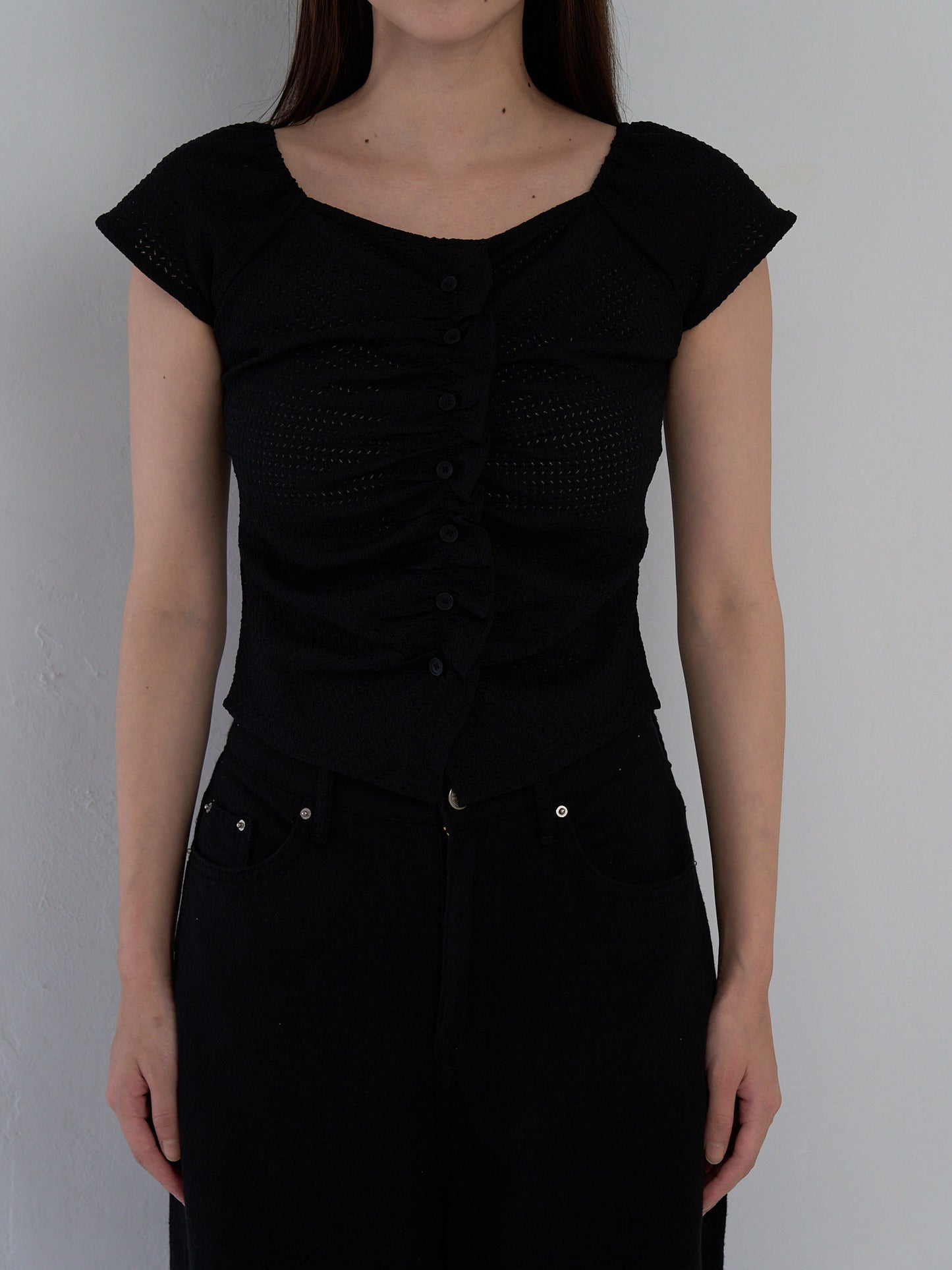 frill waffle knit