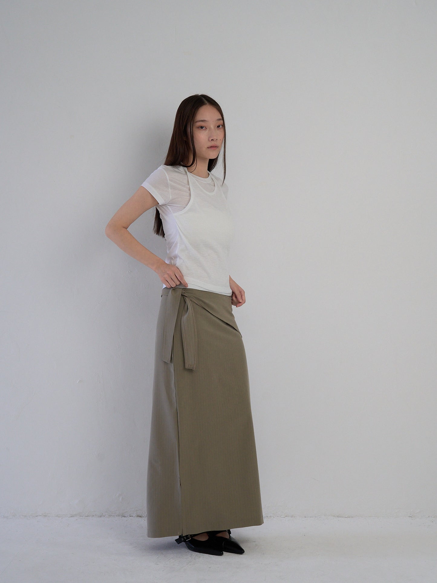 drape wrap skirt
