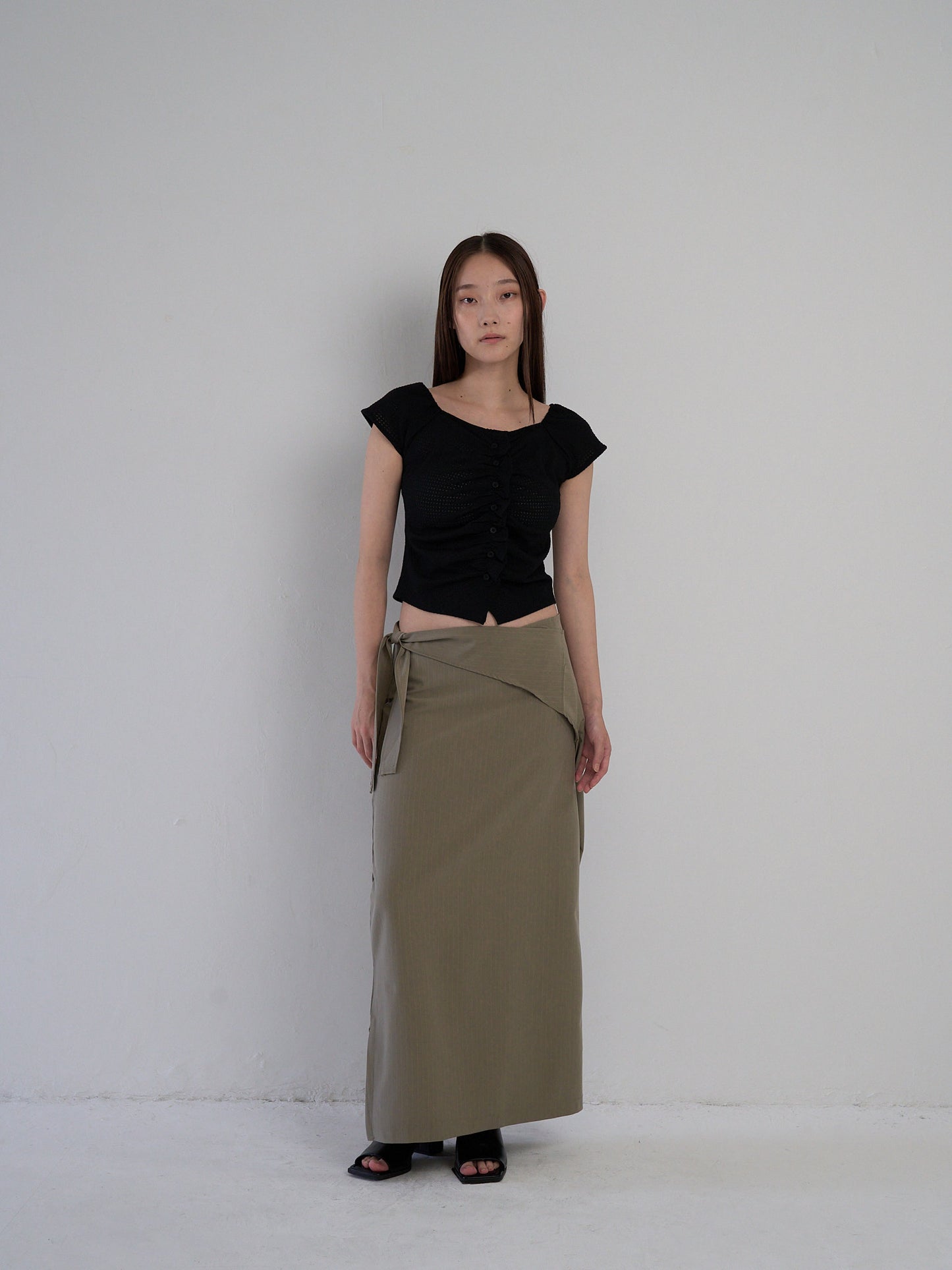 frill waffle knit