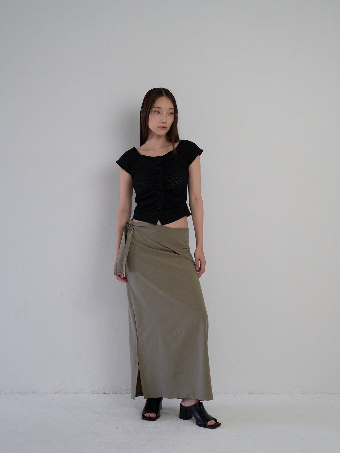 frill waffle knit