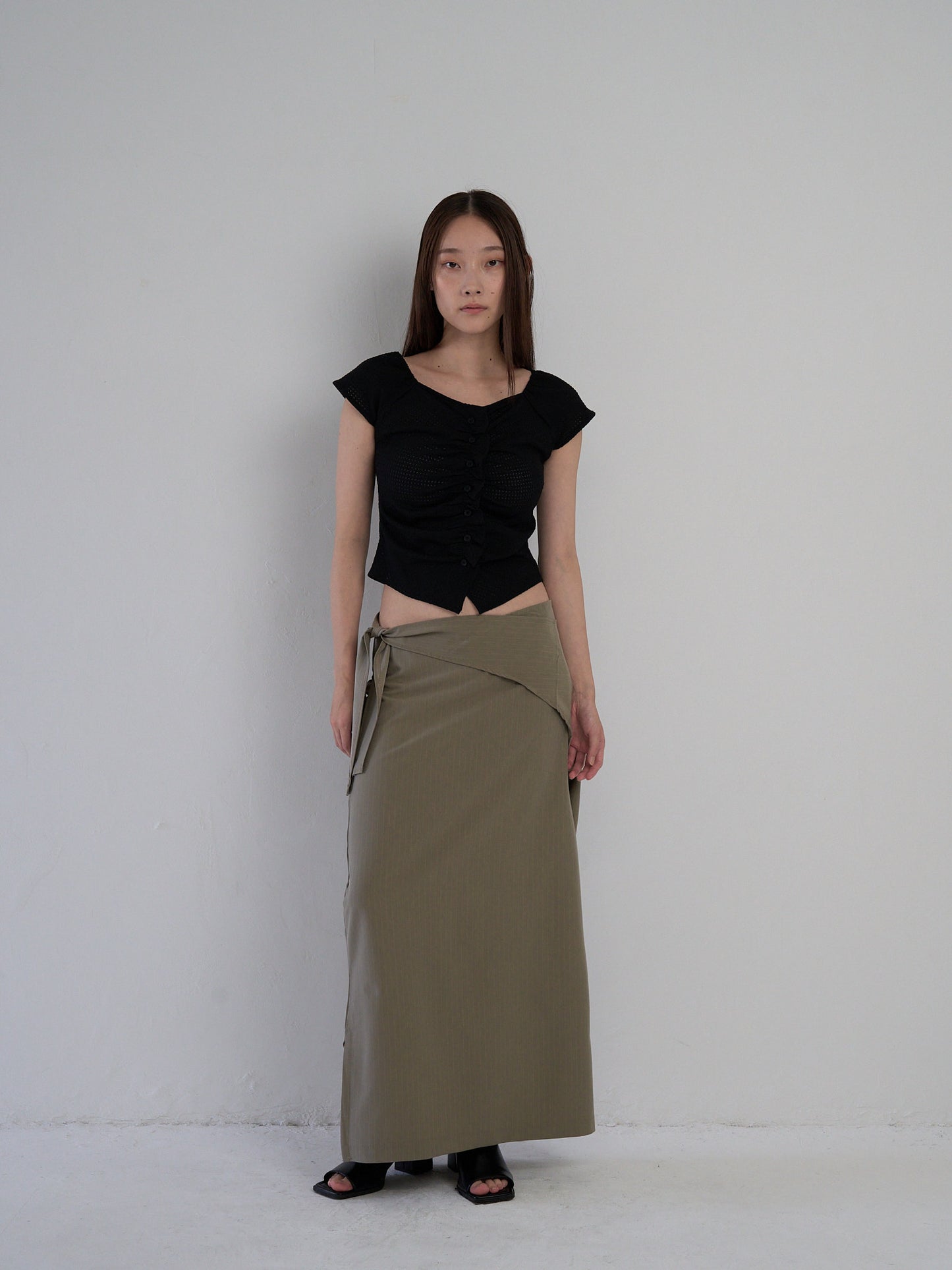 frill waffle knit