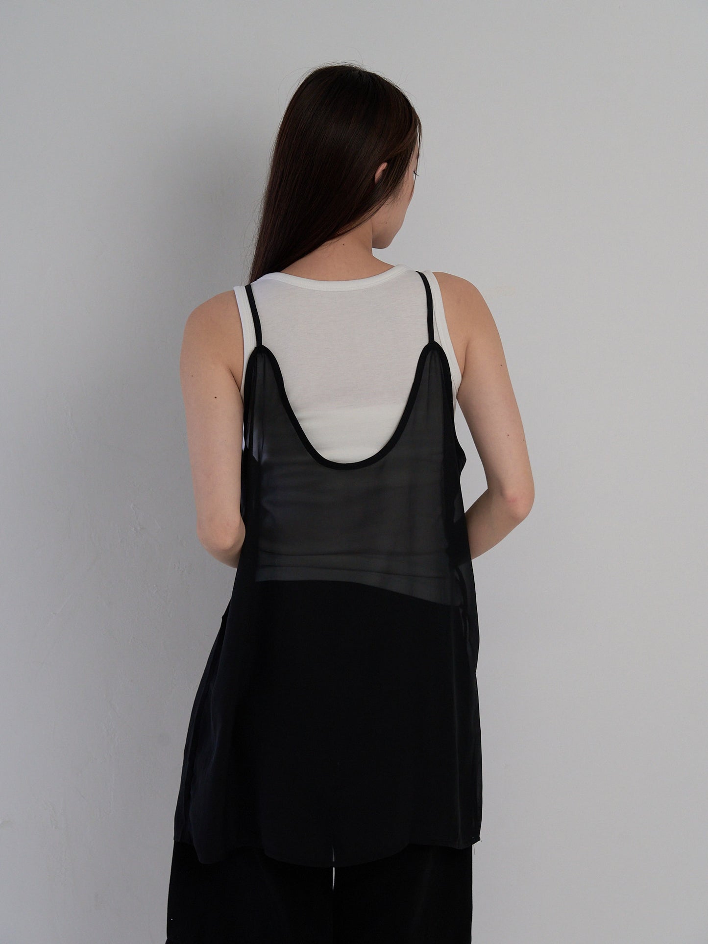 U neck sheer one piece