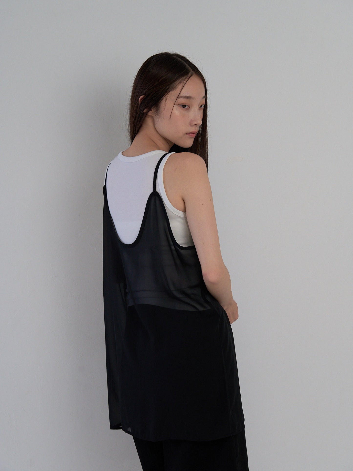 U neck sheer one piece