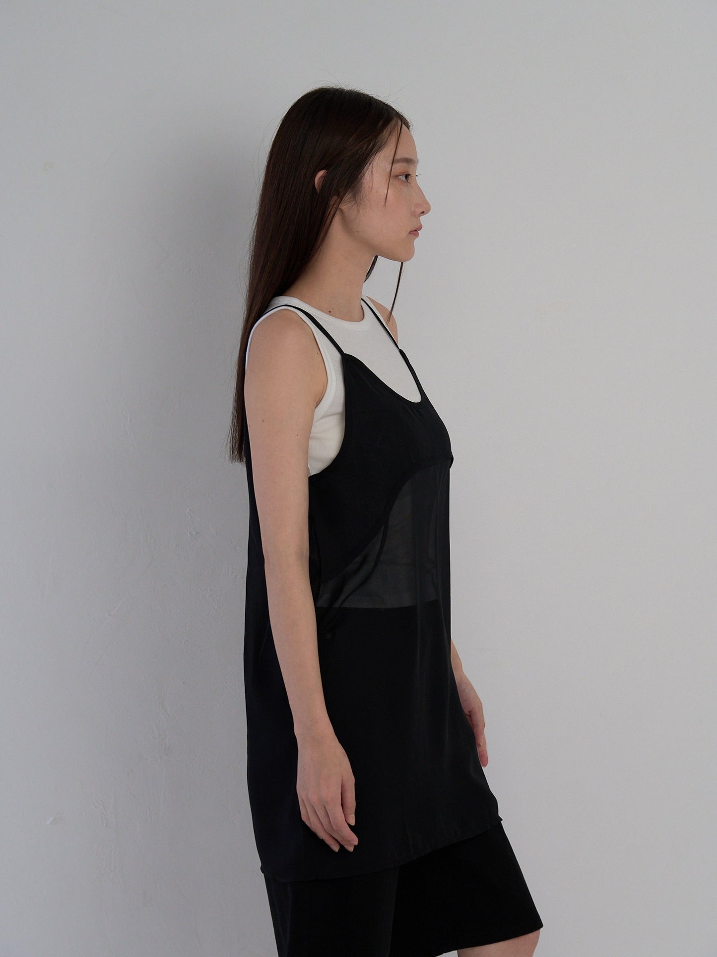 U neck sheer one piece