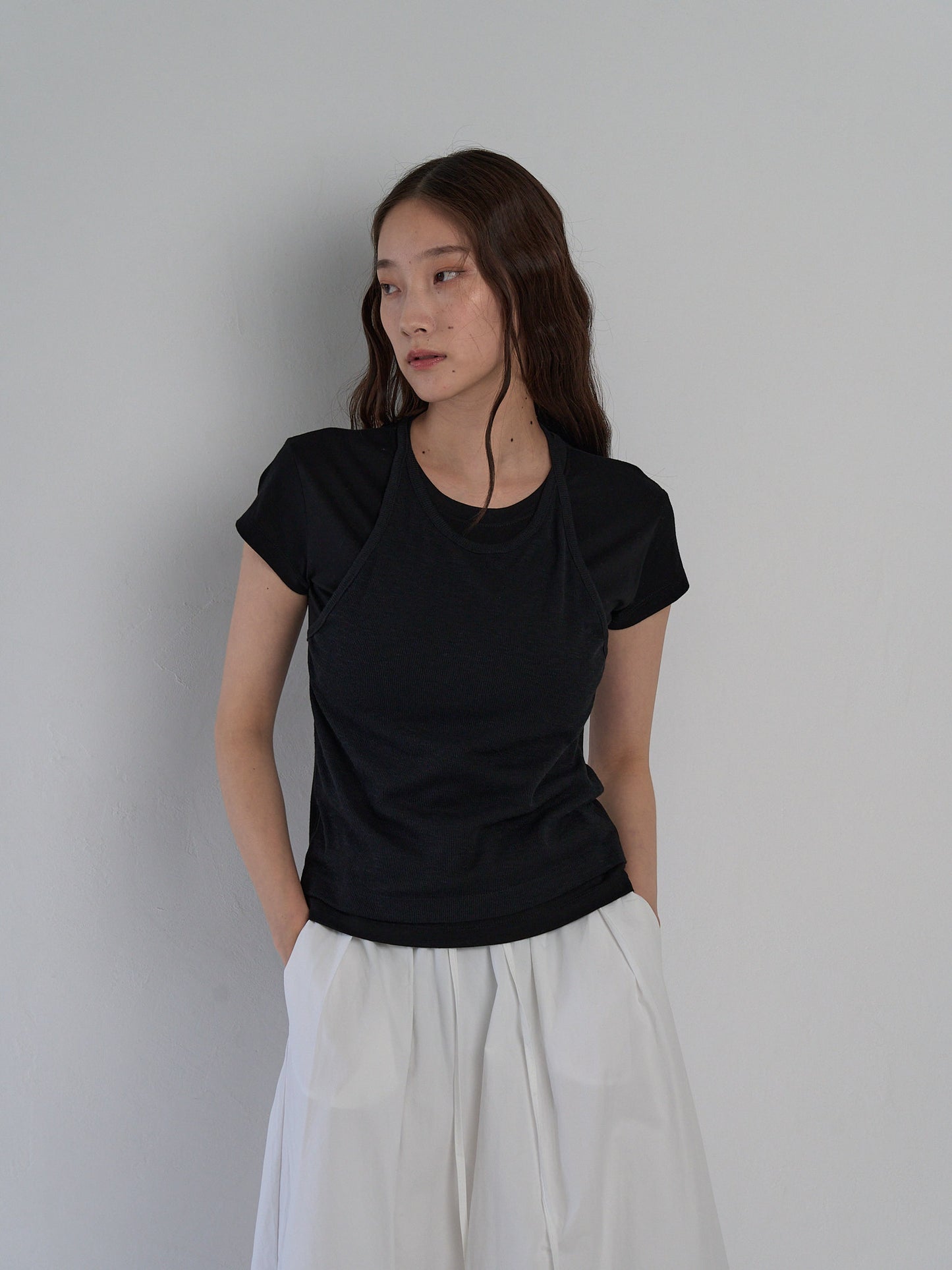 halter layered tops