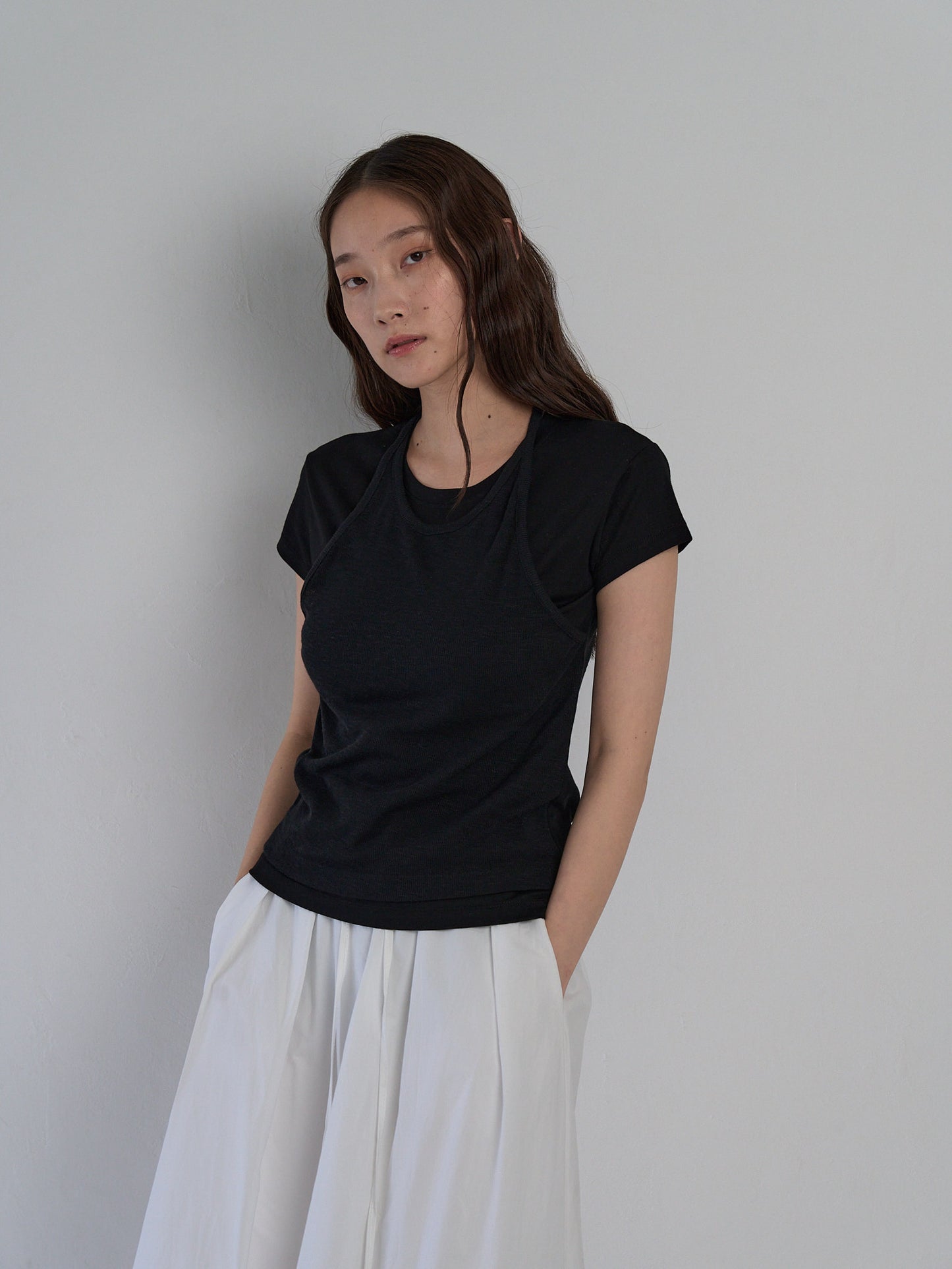 halter layered tops