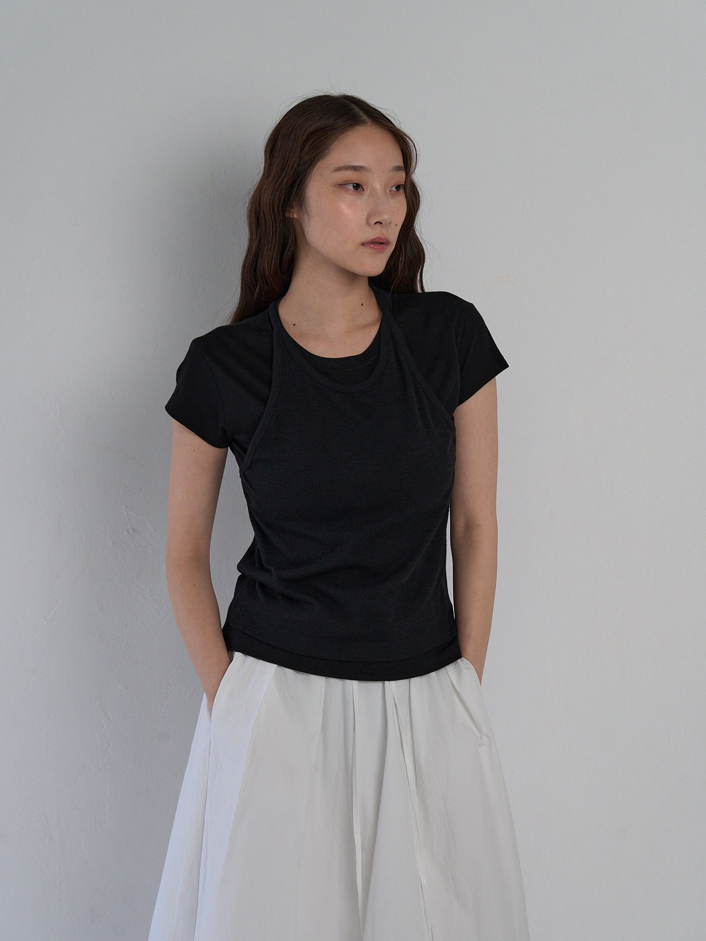 halter layered tops