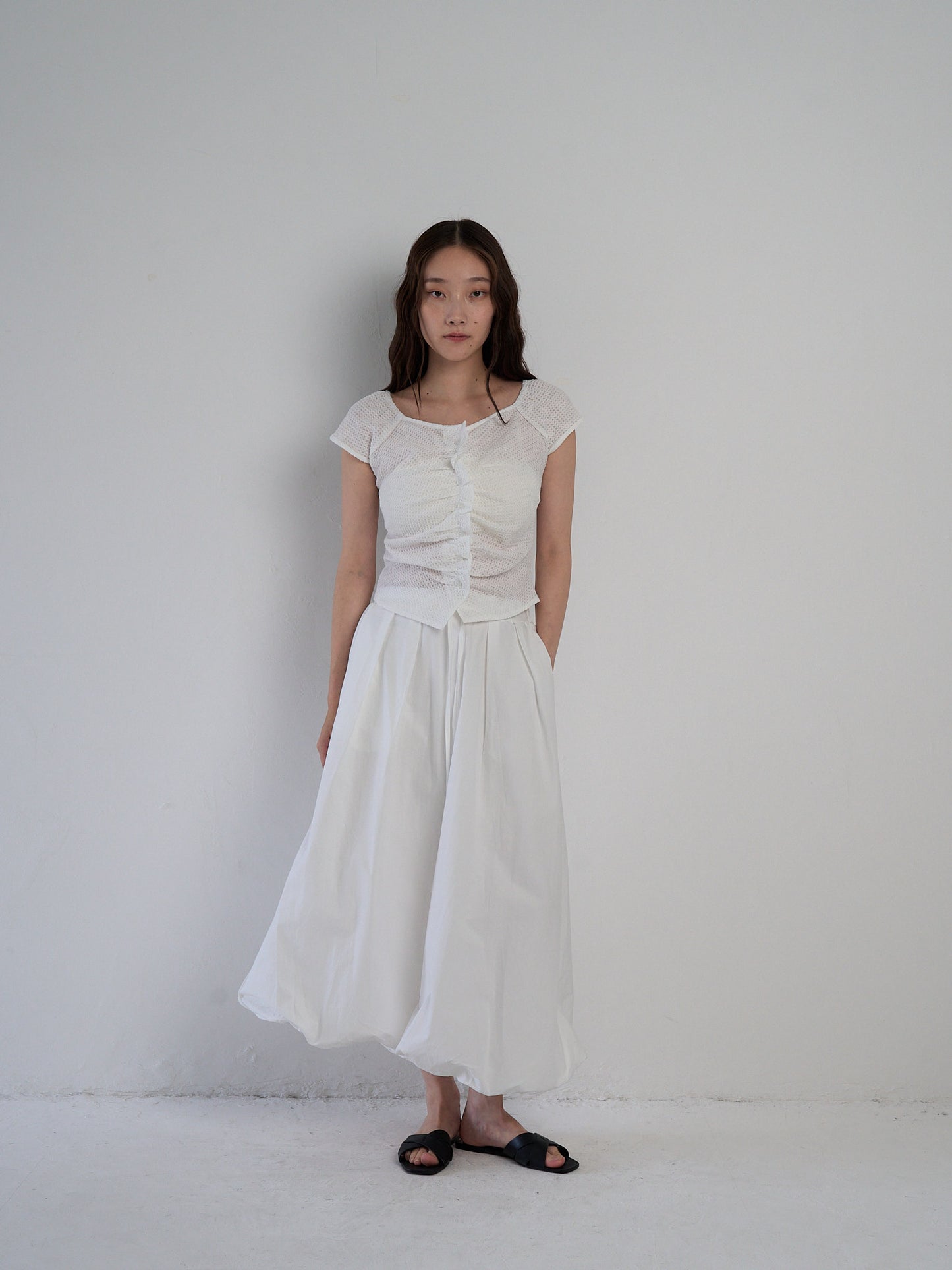 frill waffle knit