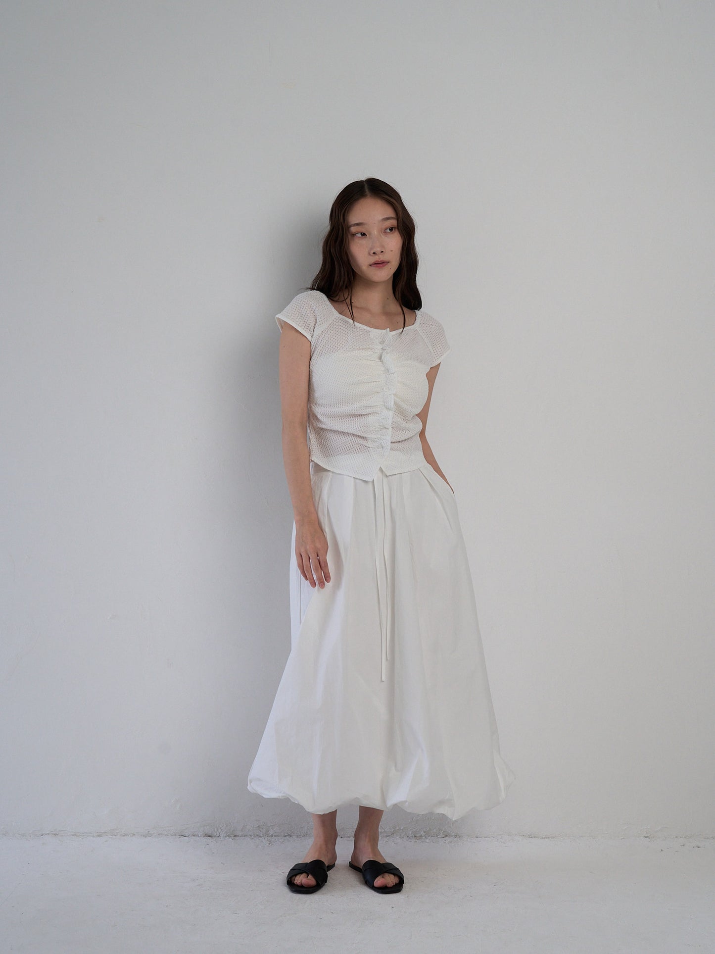 frill waffle knit