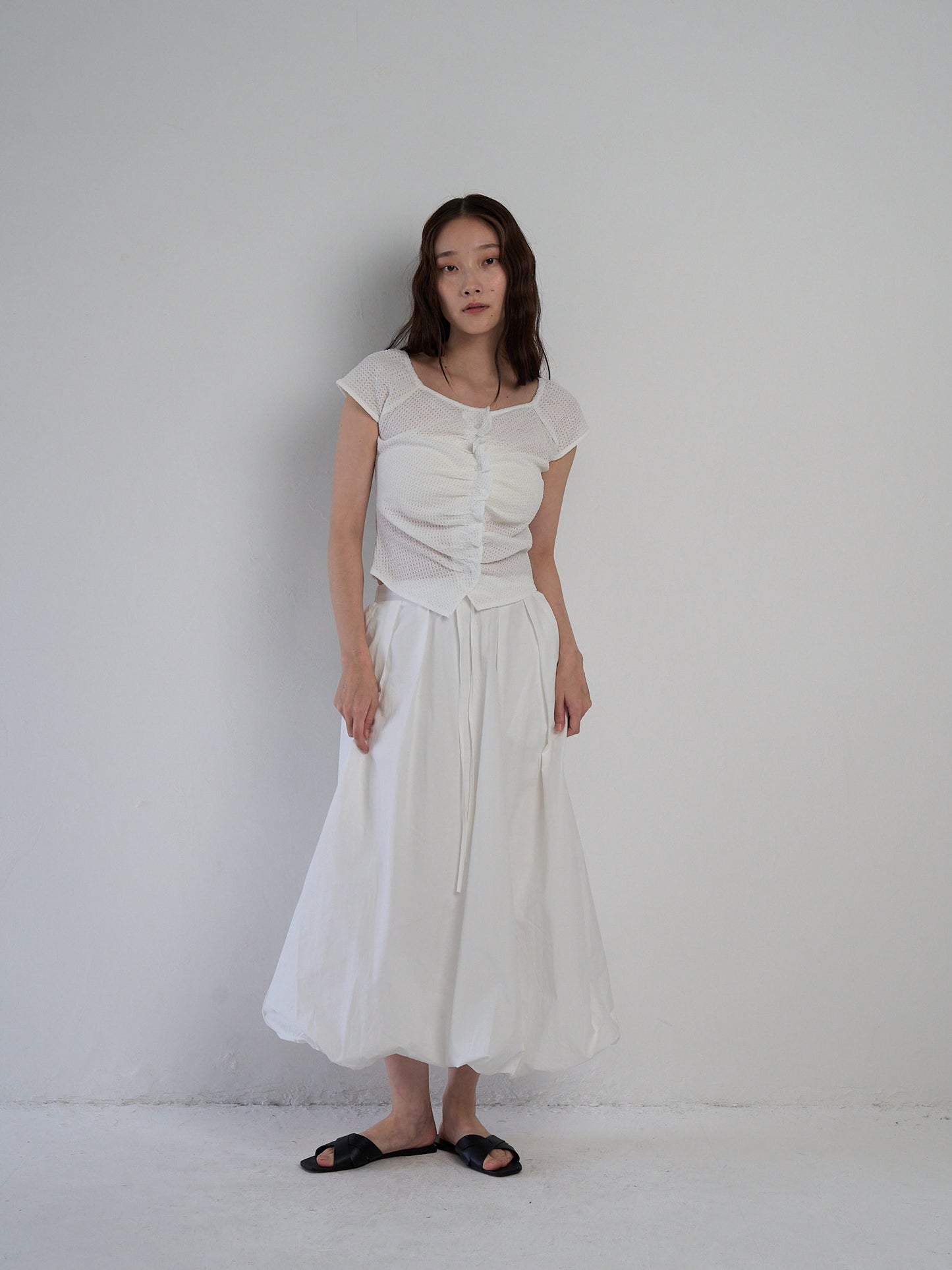 frill waffle knit