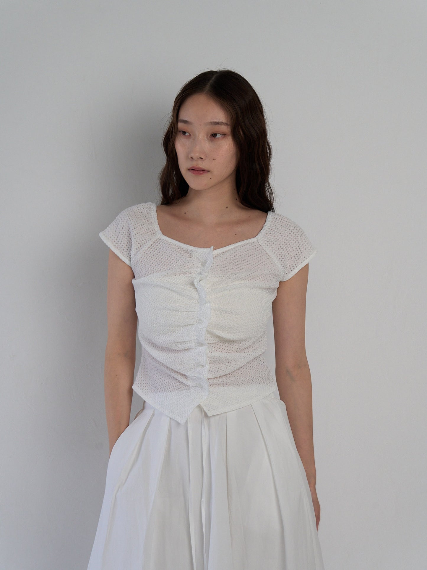 frill waffle knit