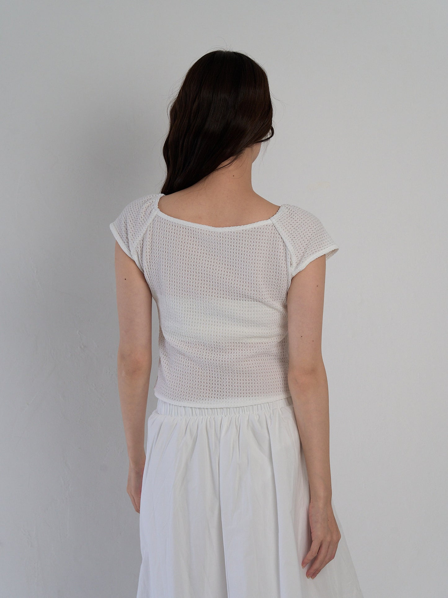 frill waffle knit