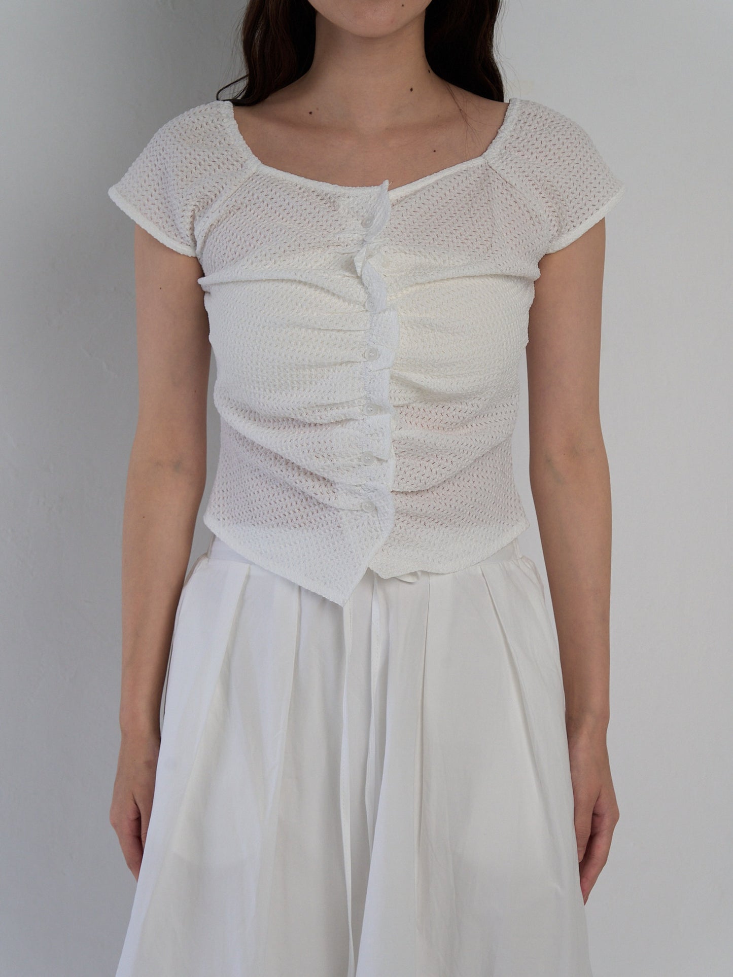 frill waffle knit