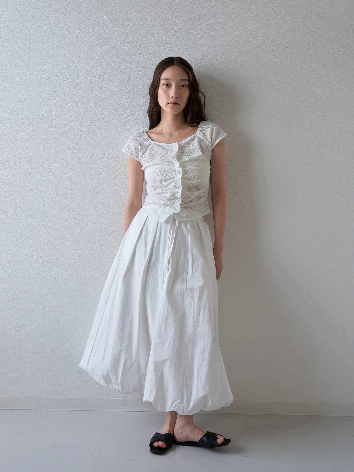 frill waffle knit