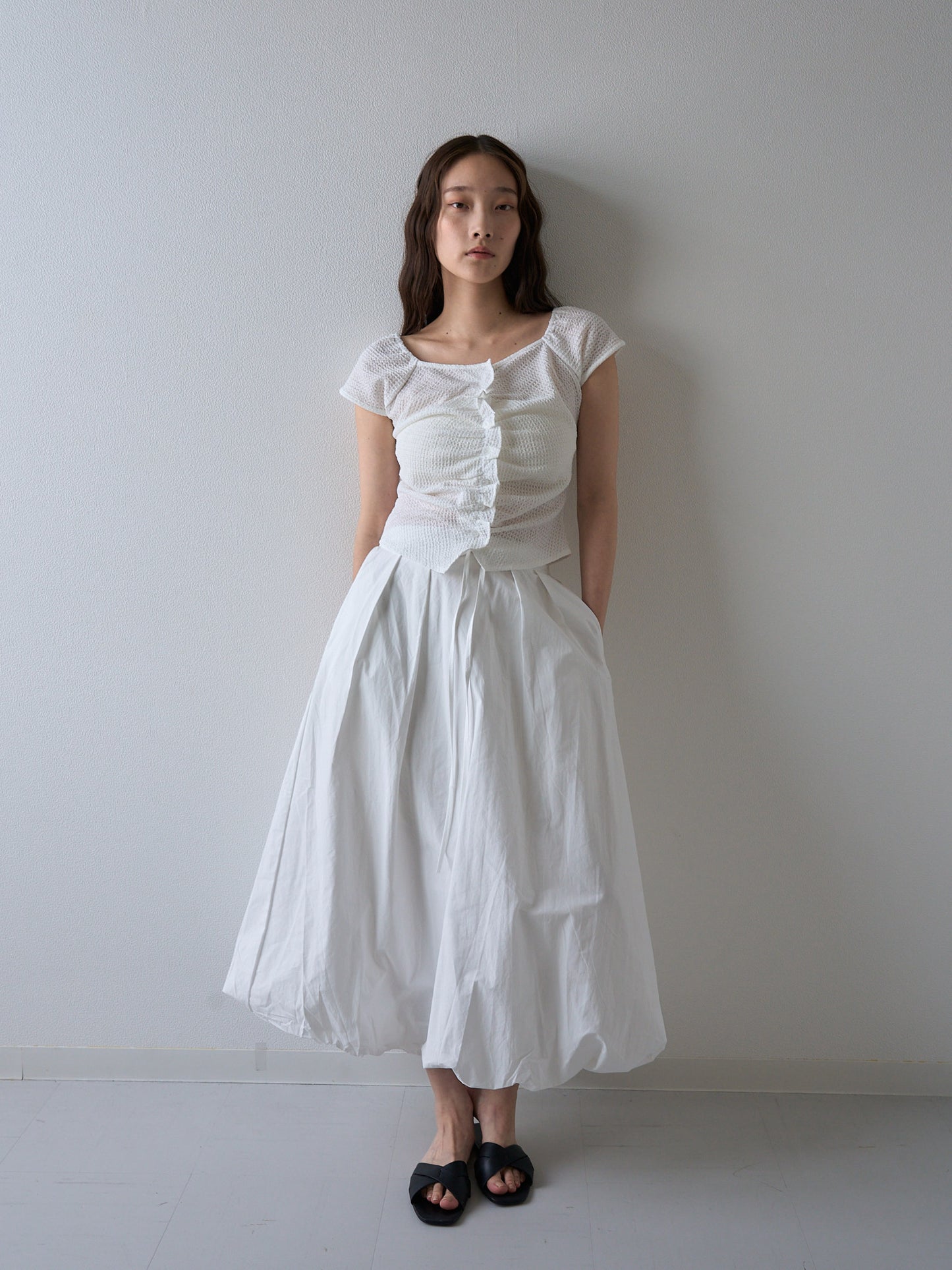 frill waffle knit