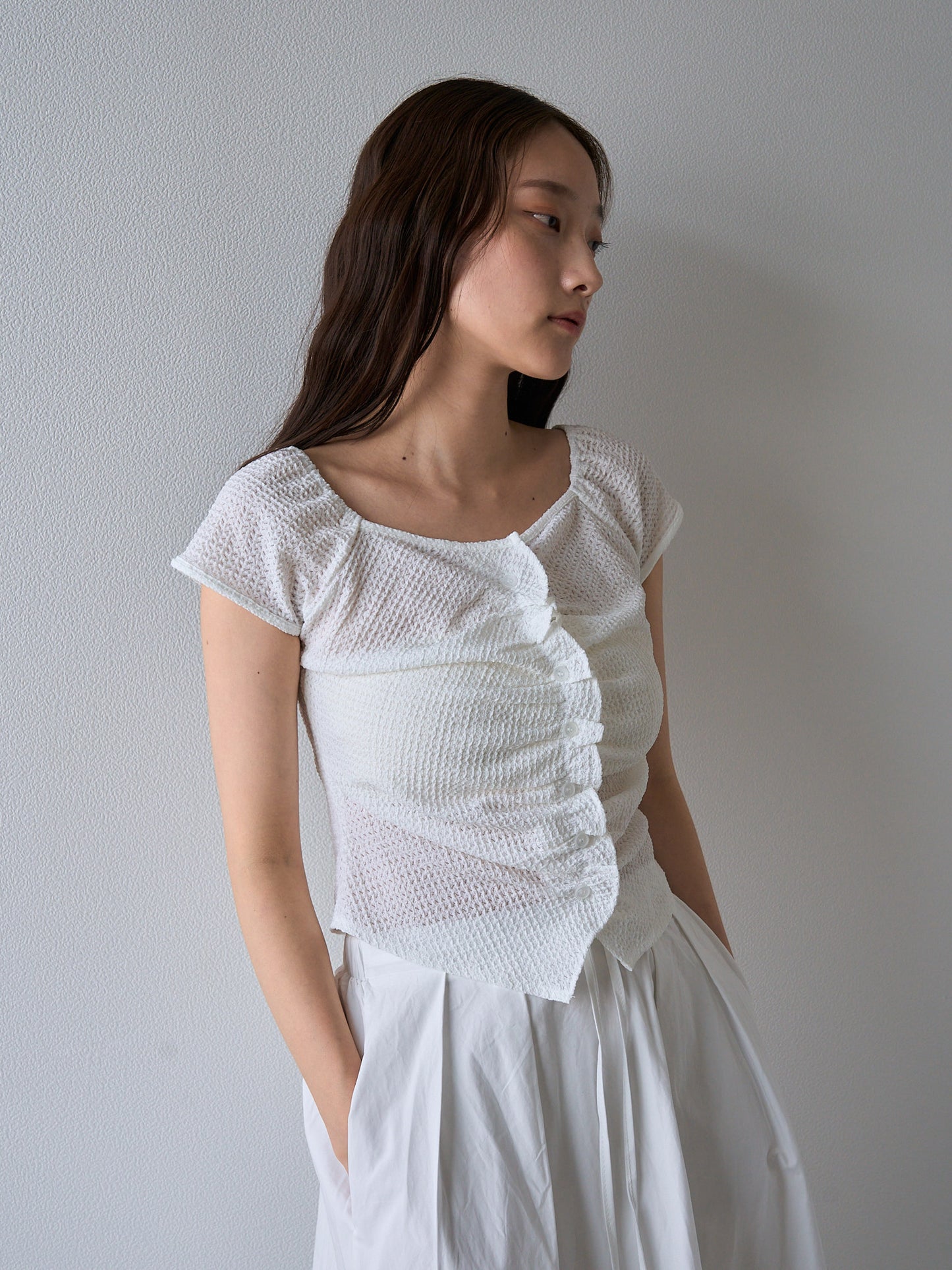 frill waffle knit