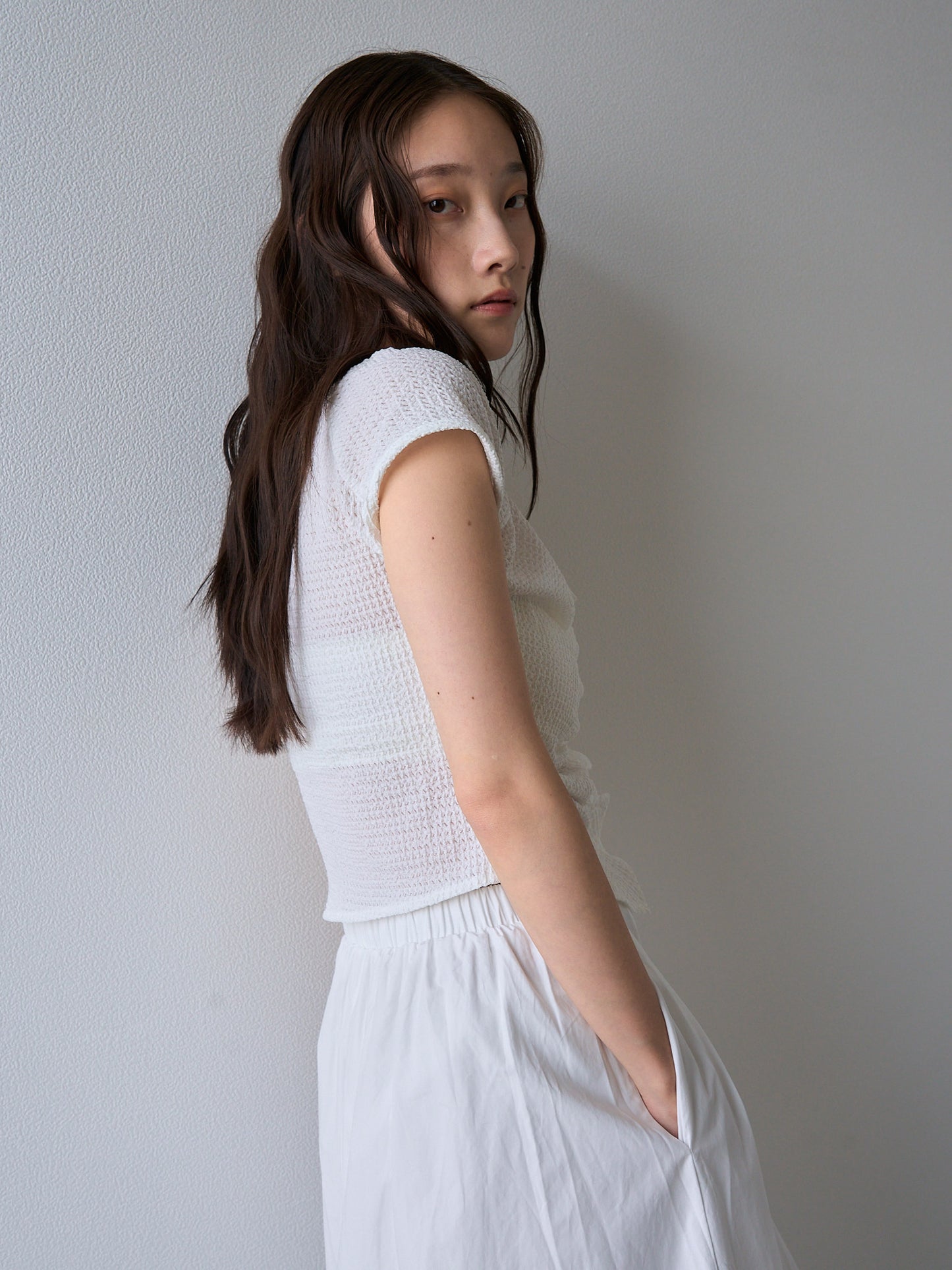 frill waffle knit