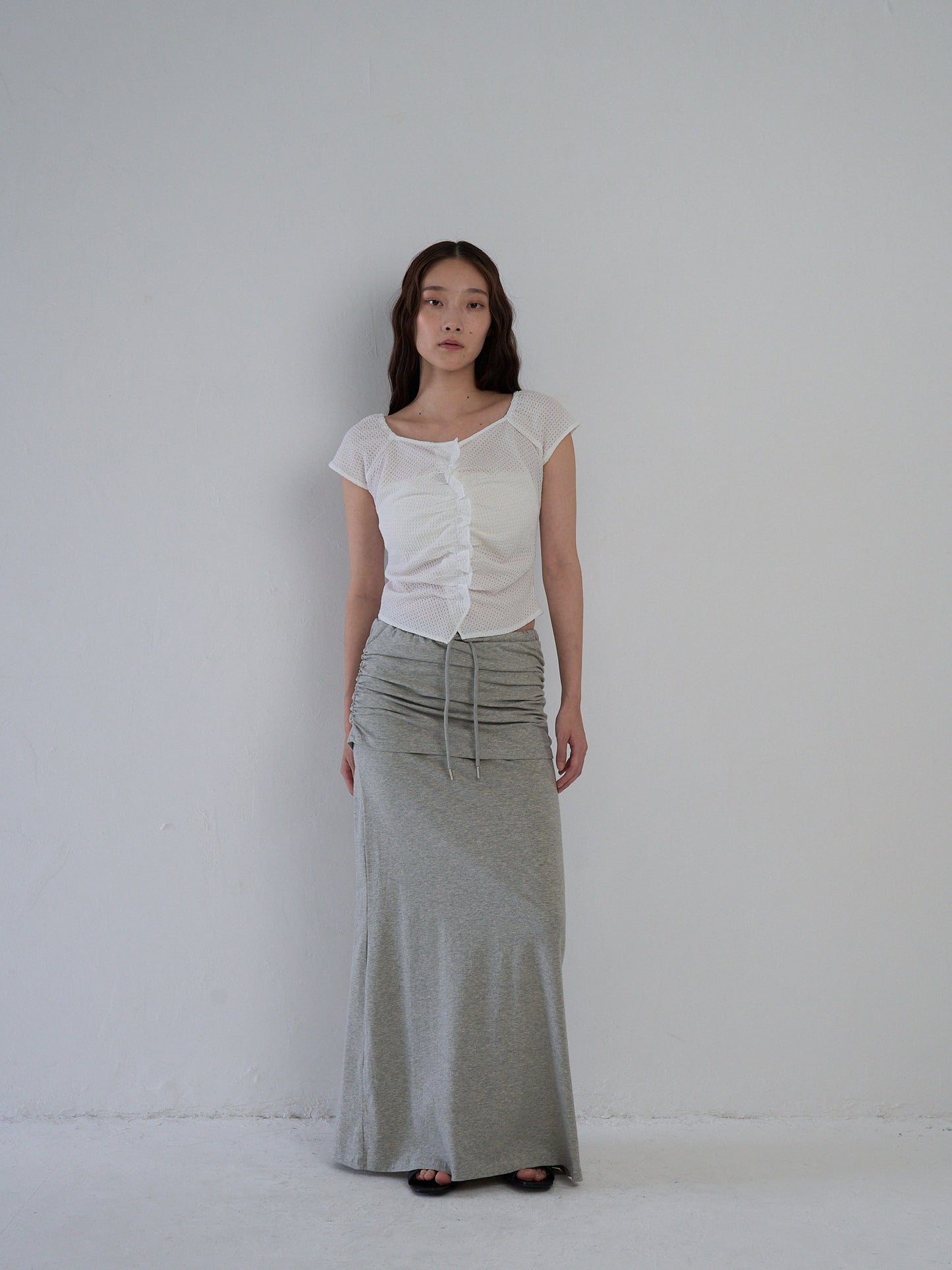 frill waffle knit