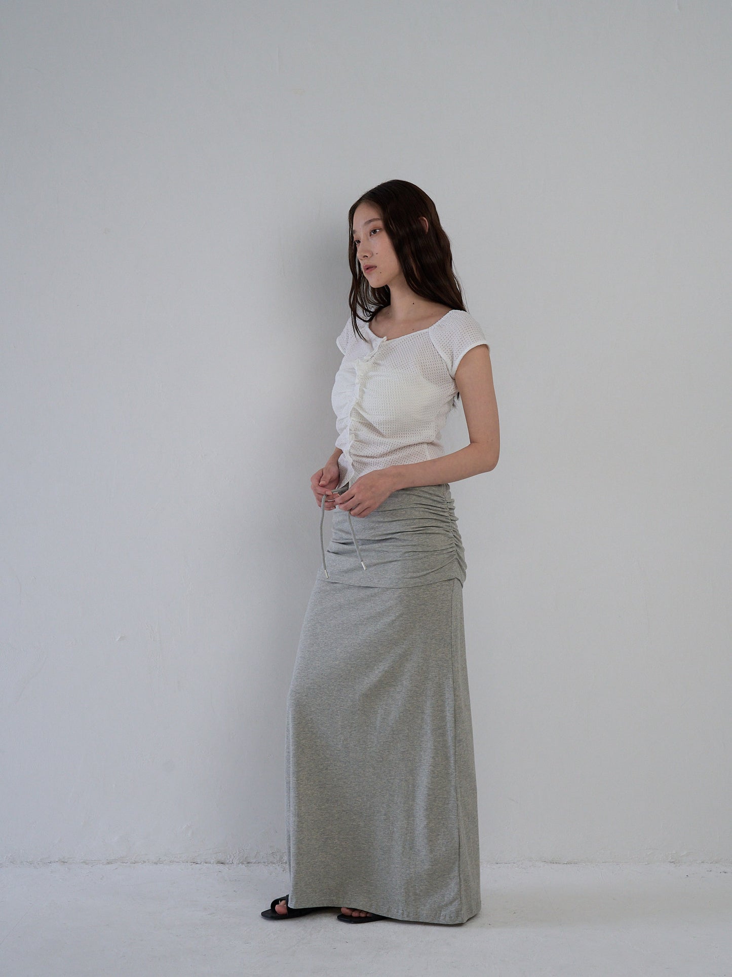 frill waffle knit