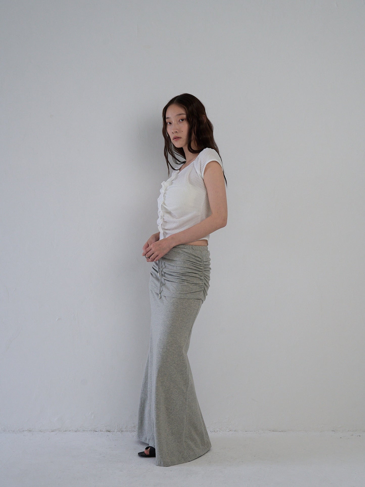 frill waffle knit