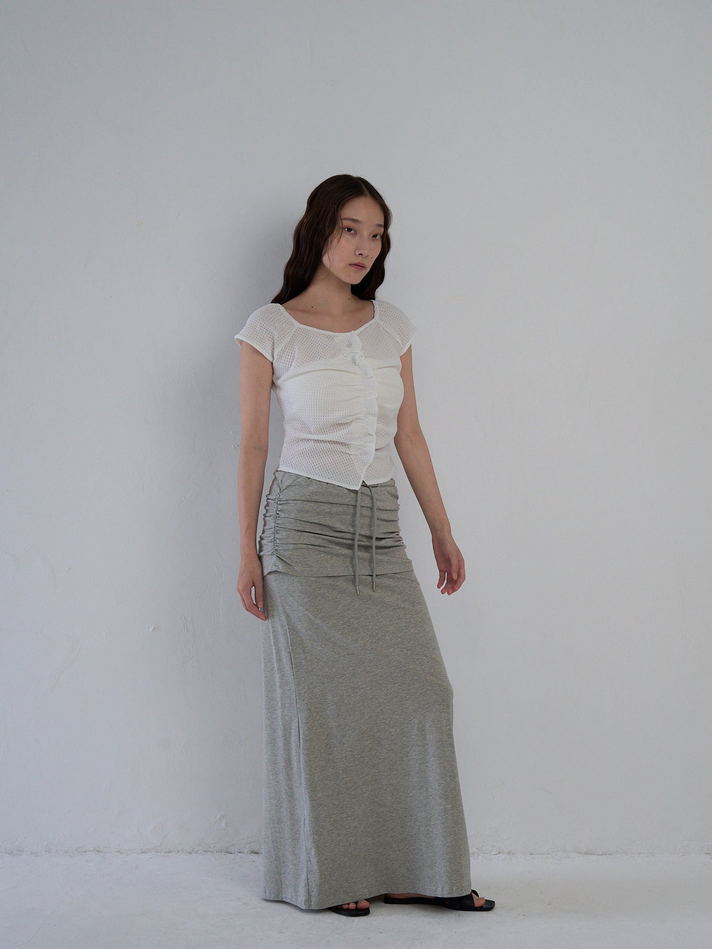 frill waffle knit