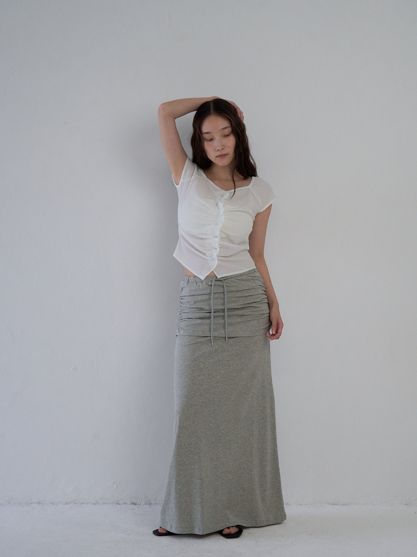 frill waffle knit