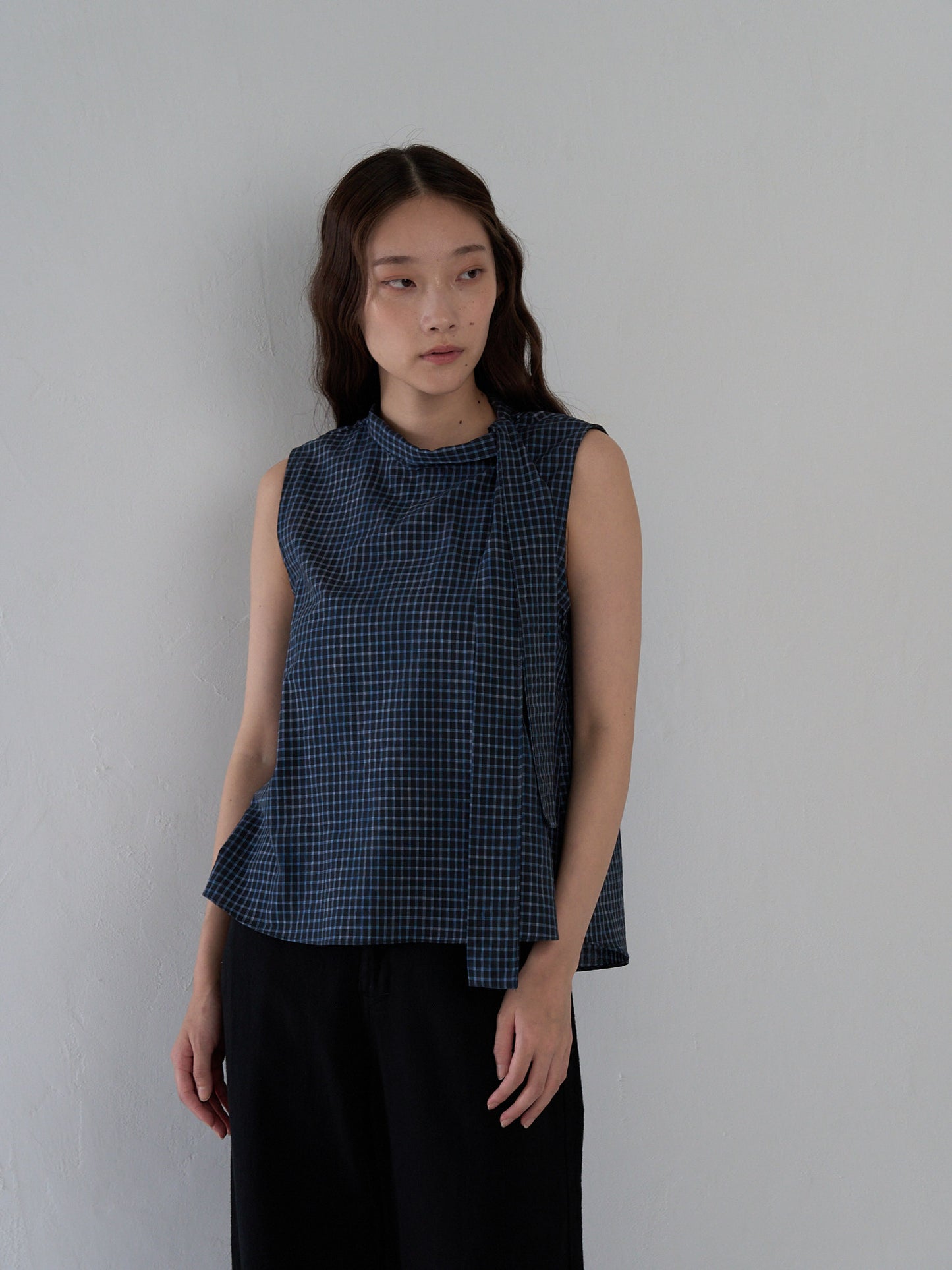 plaid sleeveless