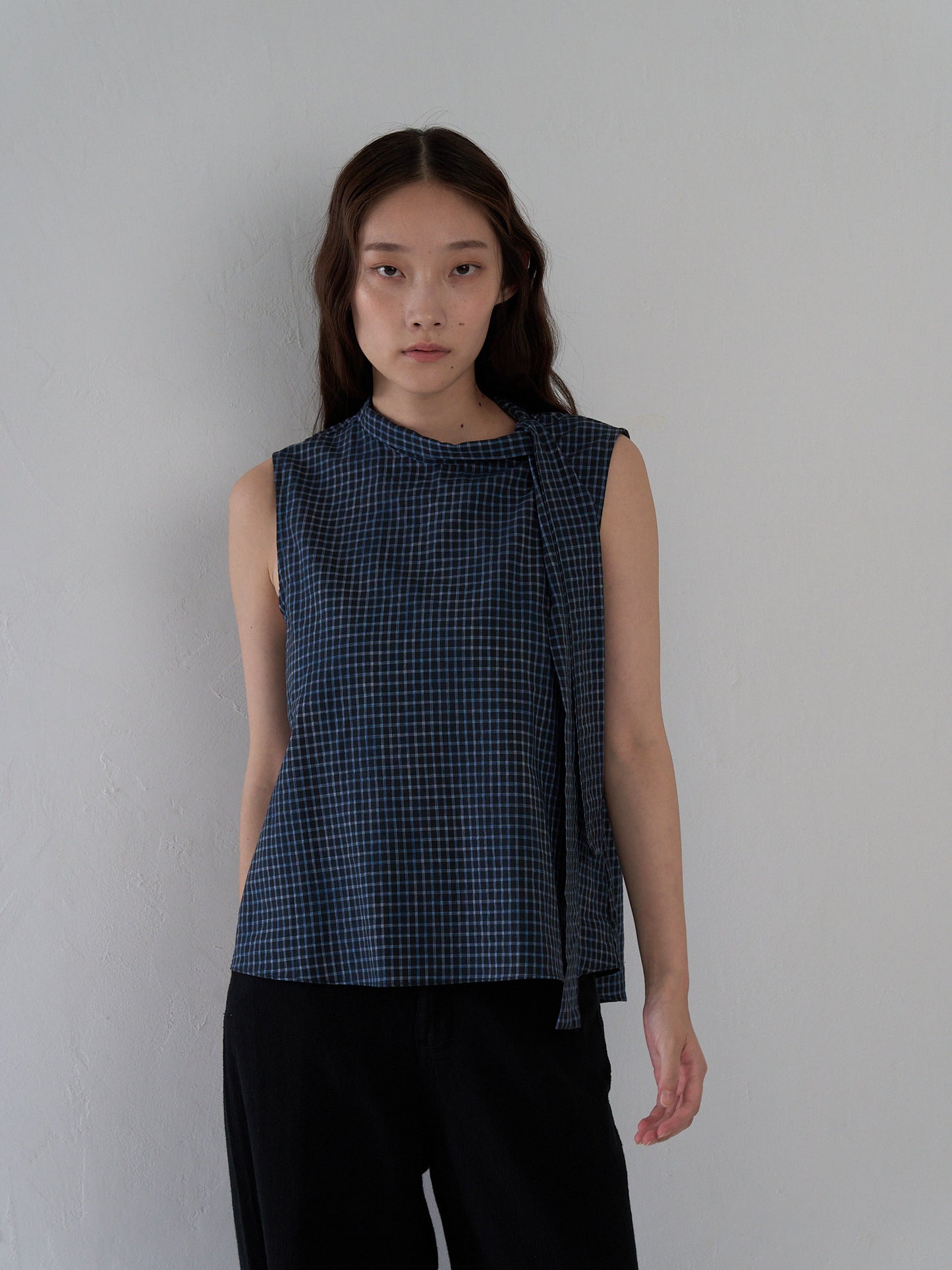 plaid sleeveless