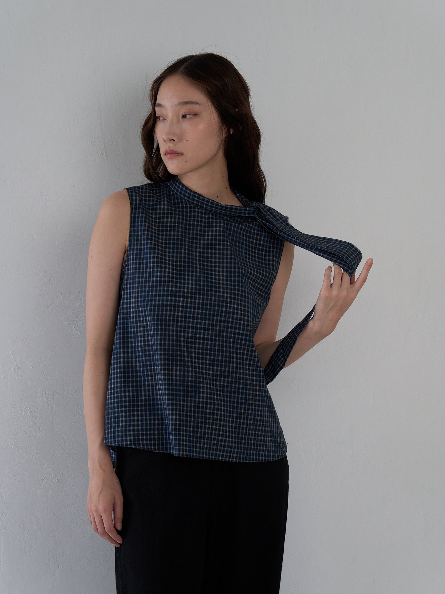 plaid sleeveless