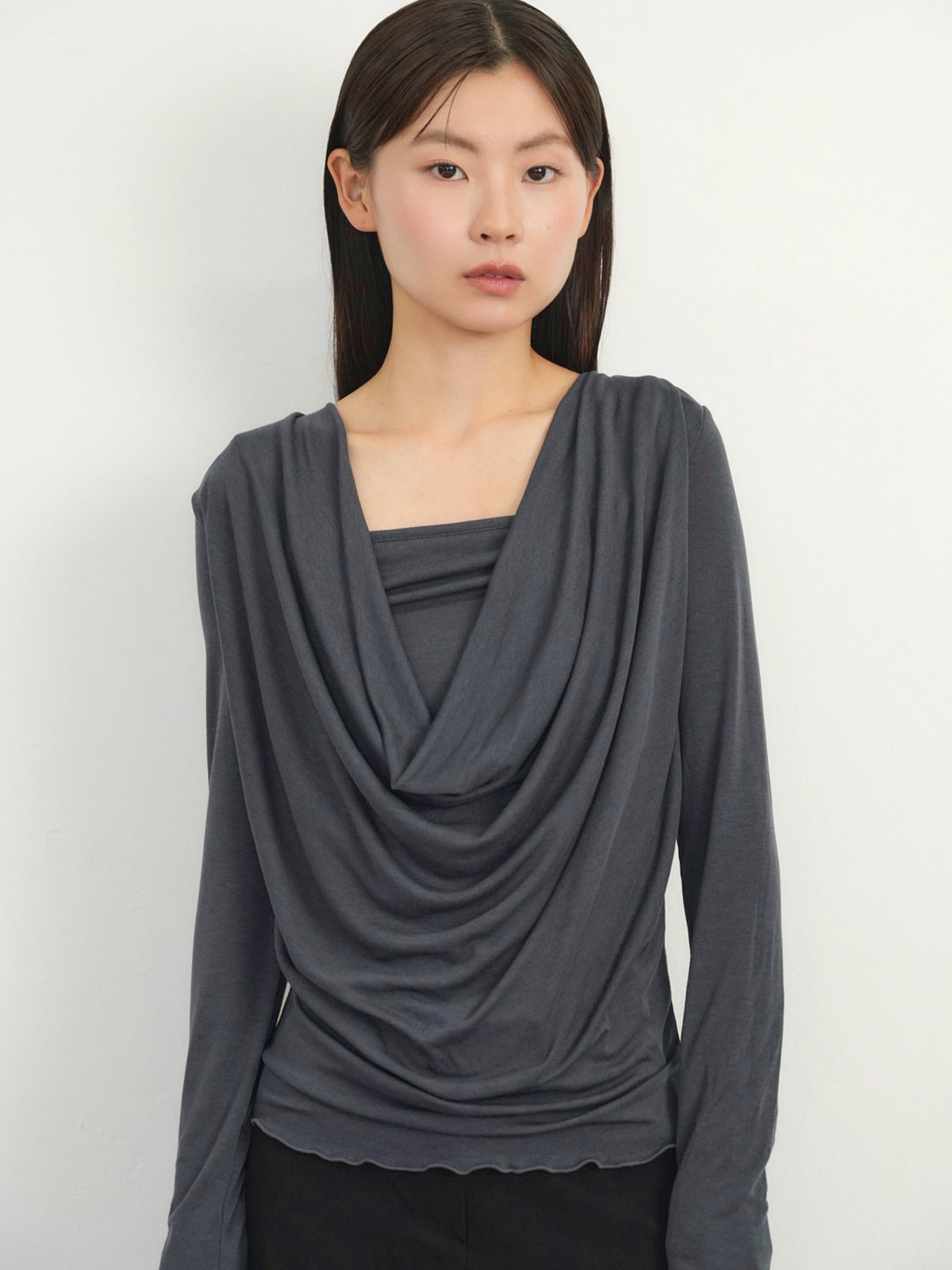 cowl drape top
