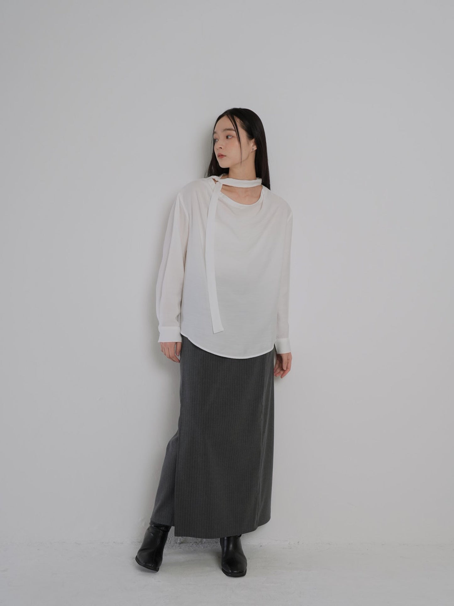 stripe wrap skirt