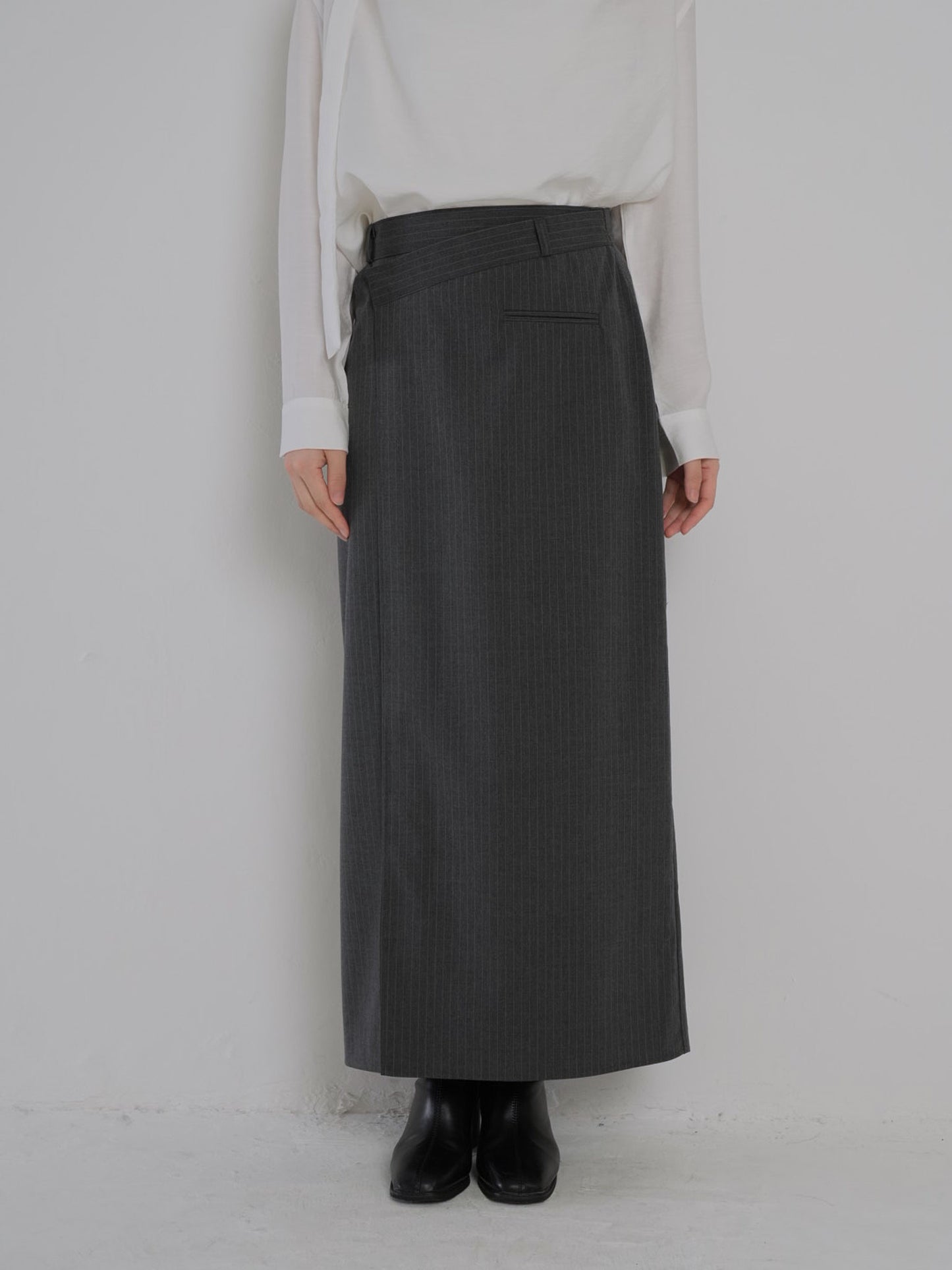 stripe wrap skirt