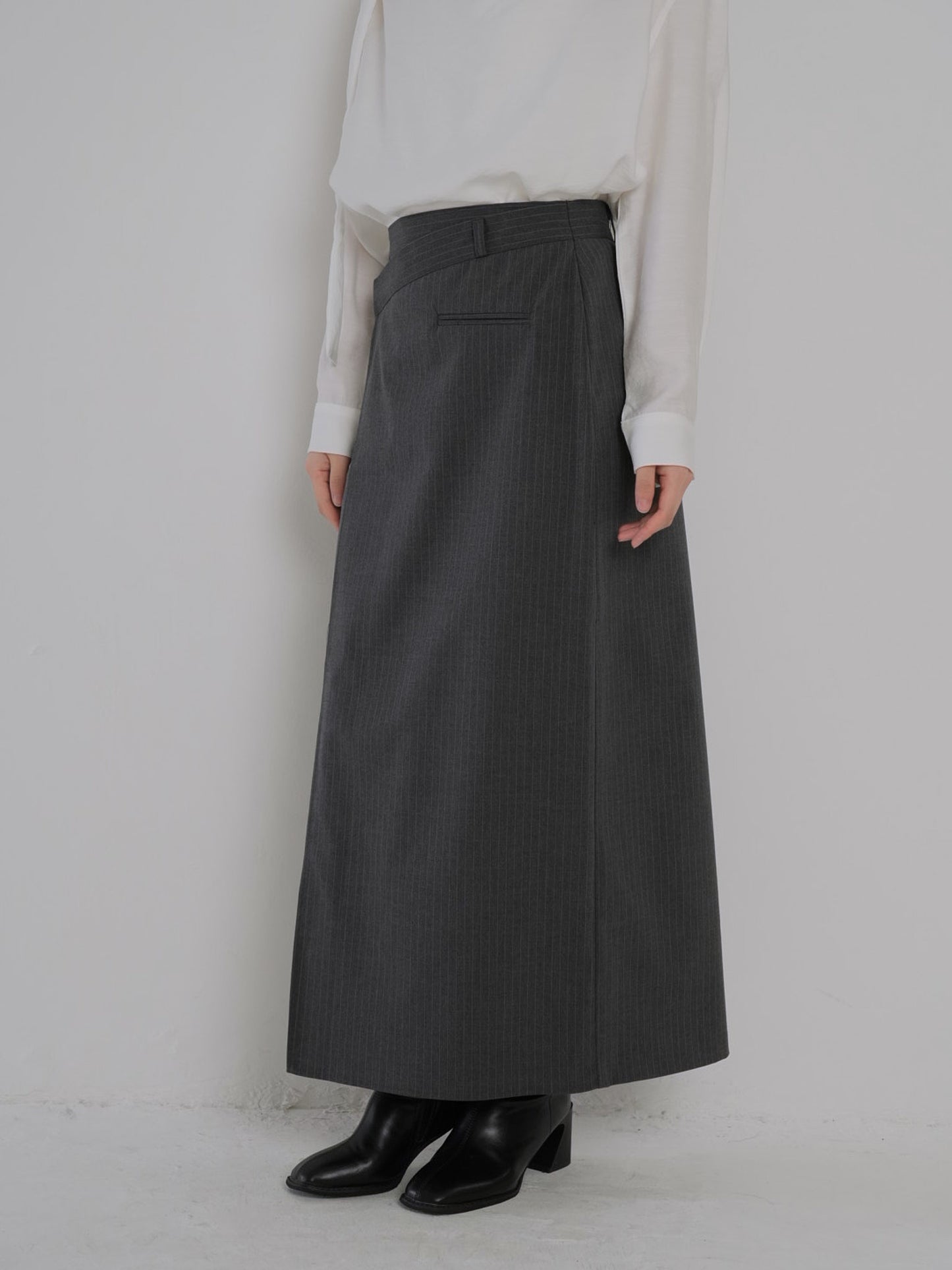 stripe wrap skirt