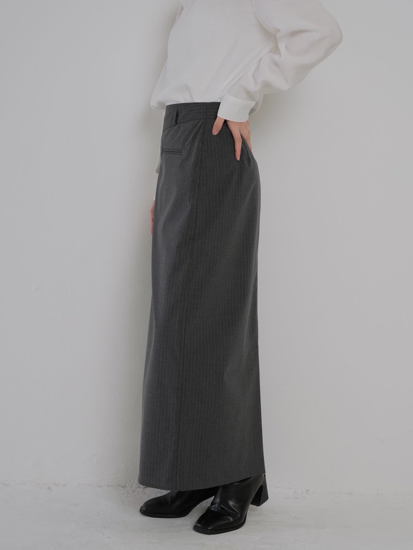 stripe wrap skirt