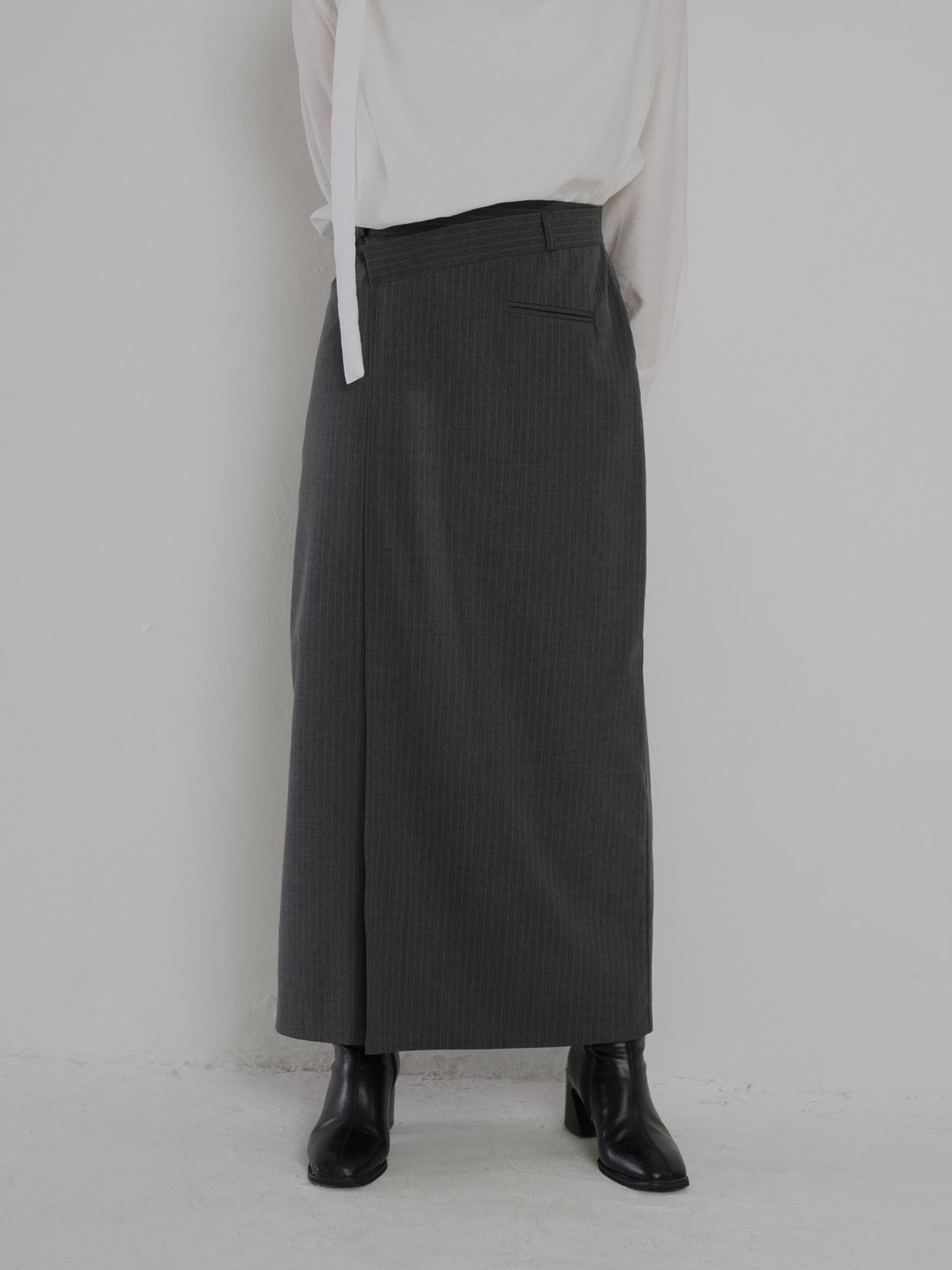 stripe wrap skirt
