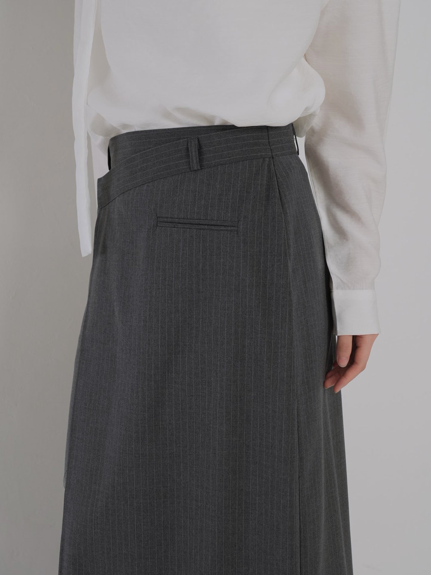 stripe wrap skirt